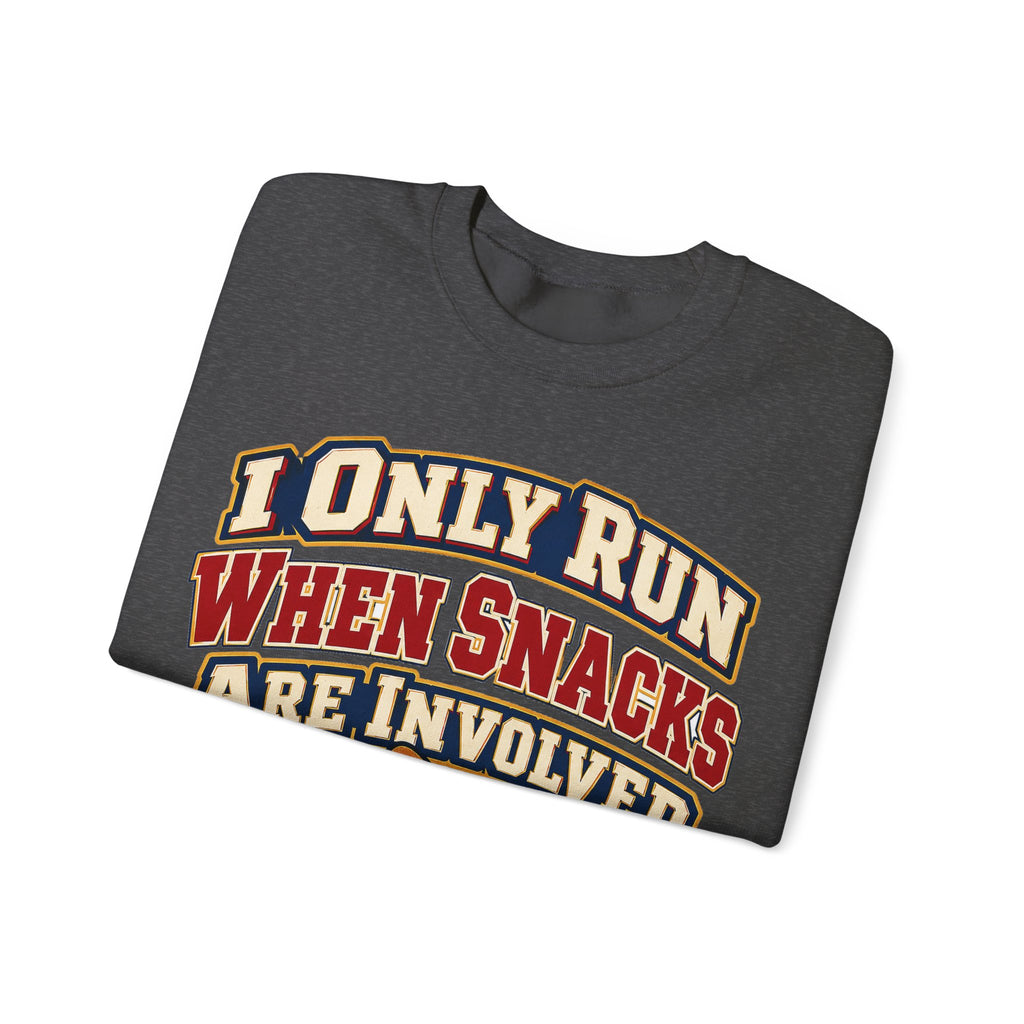 Funny Gym Sweatshirt I Only Run When Snacks Are Involved Corgi Sweatshirt, Funny Running Gift