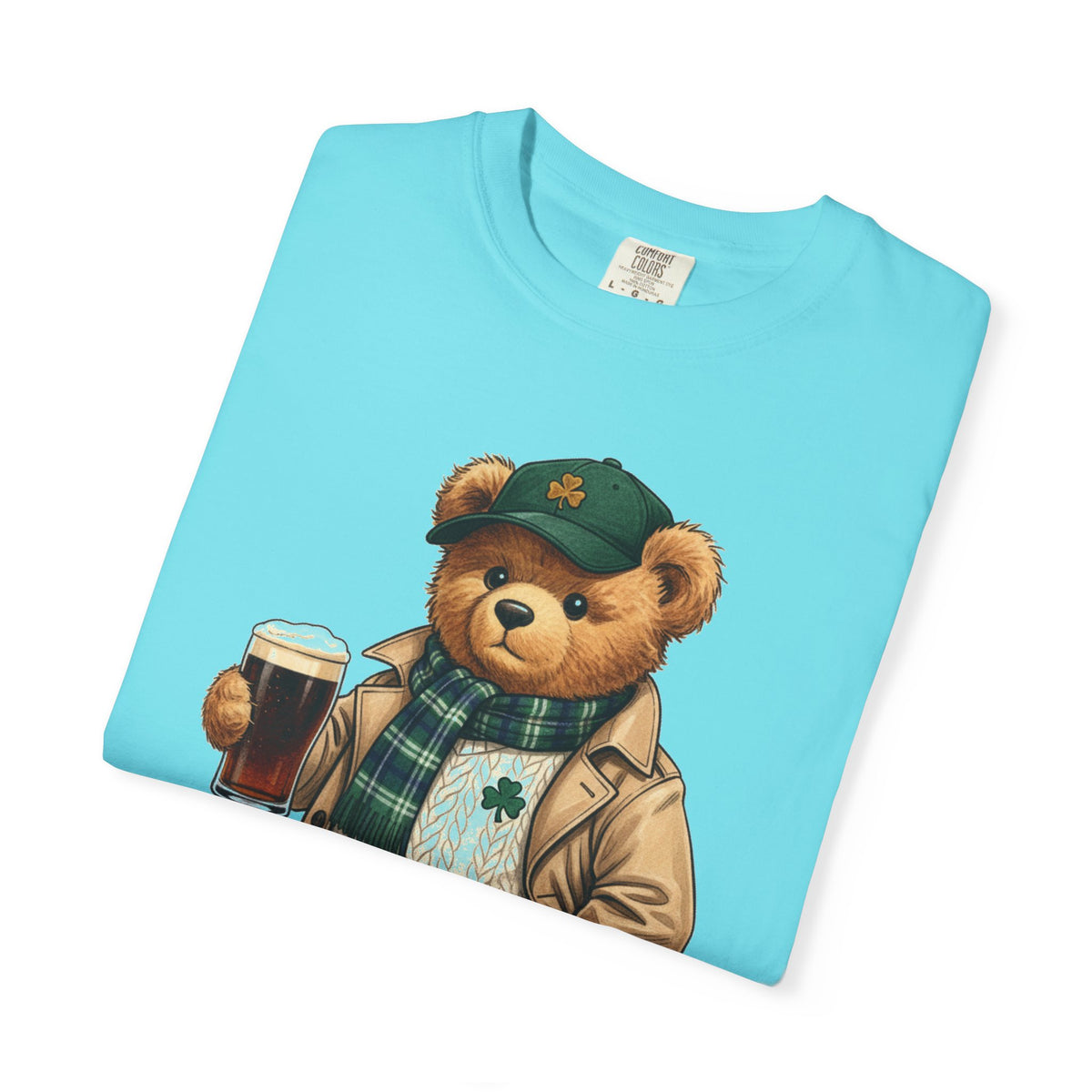 Irish Teddy Bear Trench Coat Shirt, Flat Cap Bear Stout Pint Tee, St Patricks Day Shirt, Irish Gift