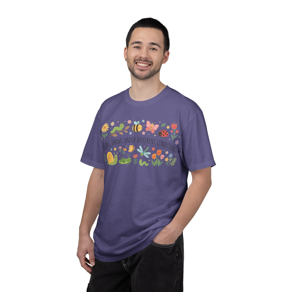 We All Thrive Under Different Conditions Shirt, Neurodiversity Garden Tee, Inclusion Teacher Shirt, SPED Gift