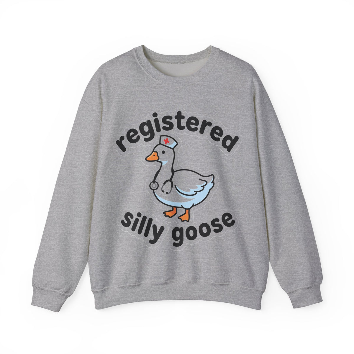 Registered Silly Goose Nurse Sweatshirt, Cute Goose Nurse Cap Sweatshirt, Funny Nurse Gift, Nursing Student Sweatshirt, RN Graduation Gift,