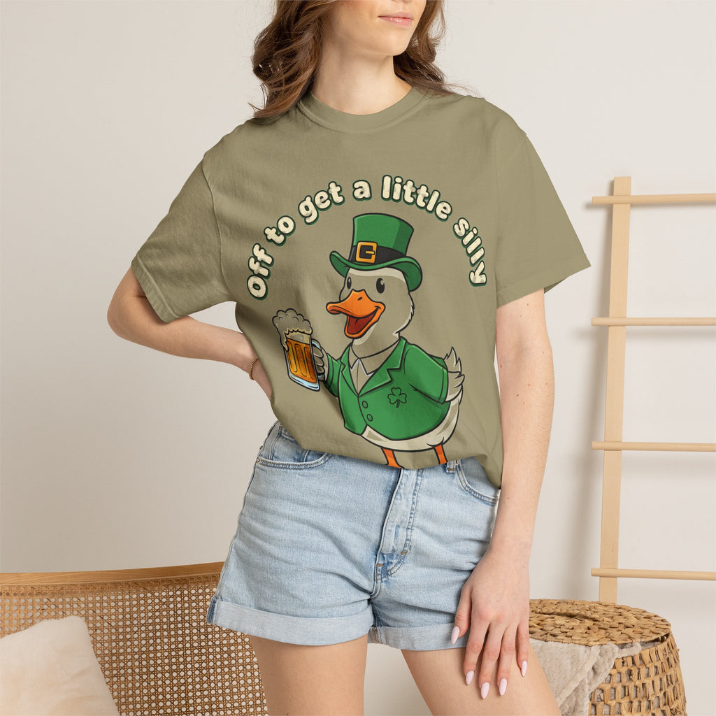 Off To Get A Little Silly Duck Shirt, Leprechaun Suit Beer Duck Tee, Funny St Patricks Day Shirt, Irish Gift