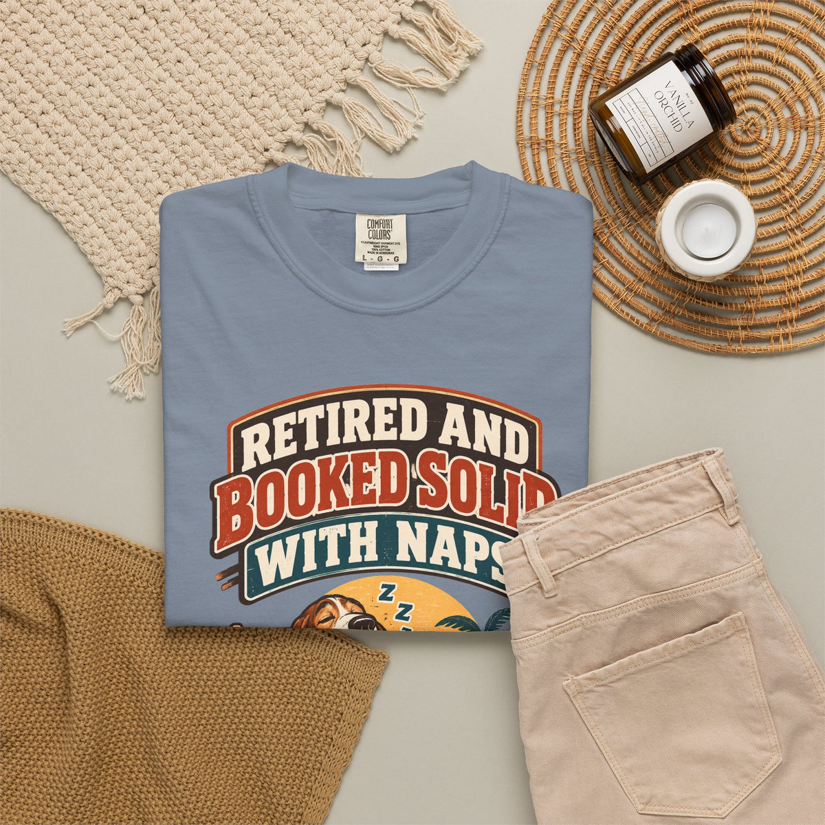 Funny Retirement Shirt Retired And Booked Solid With Naps | Vintage Badge Shirt | Retirement Gift For Him Her