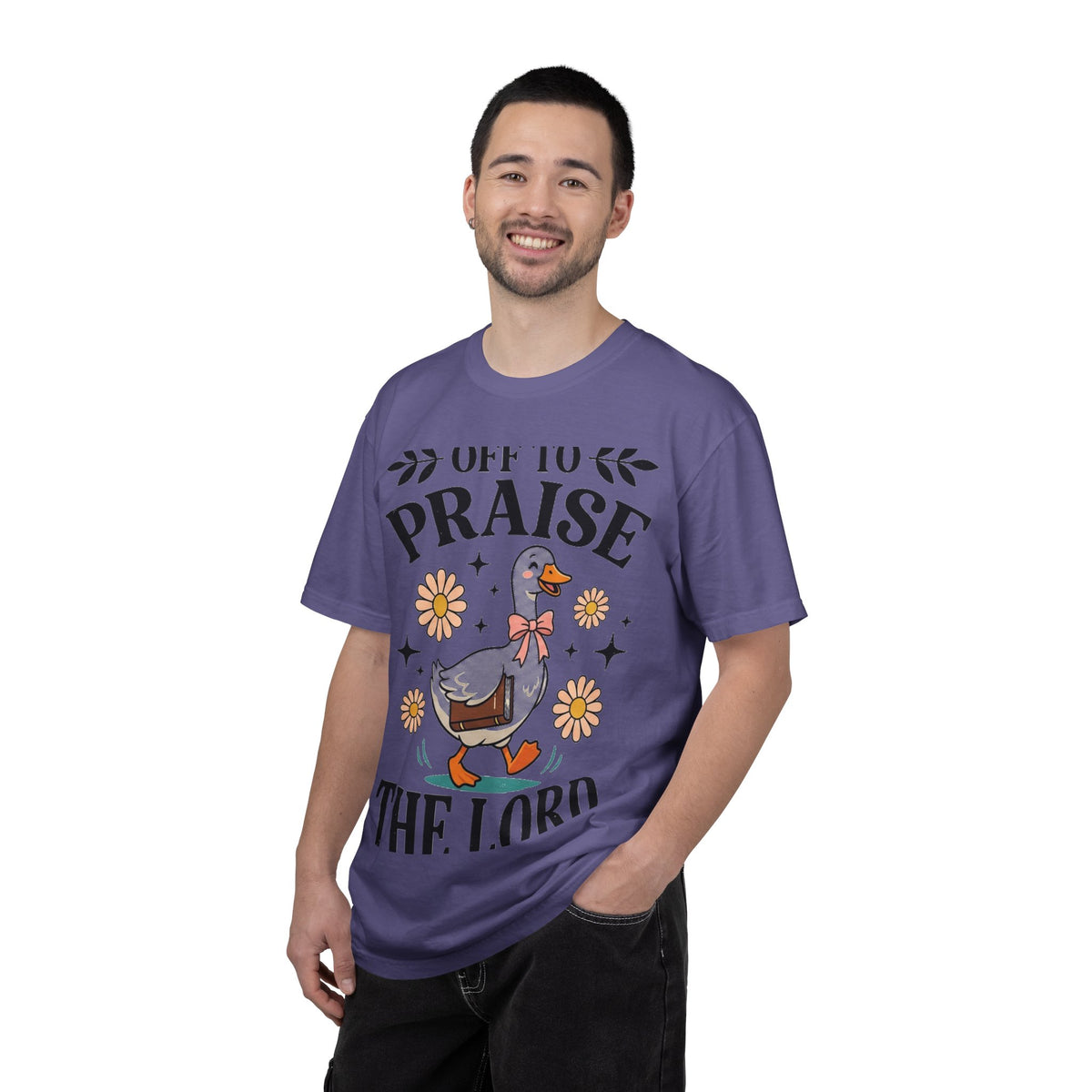 Off To Praise The Lord Shirt, Funny Christian Goose Tee, Daisy Church Shirt, Faith Gift