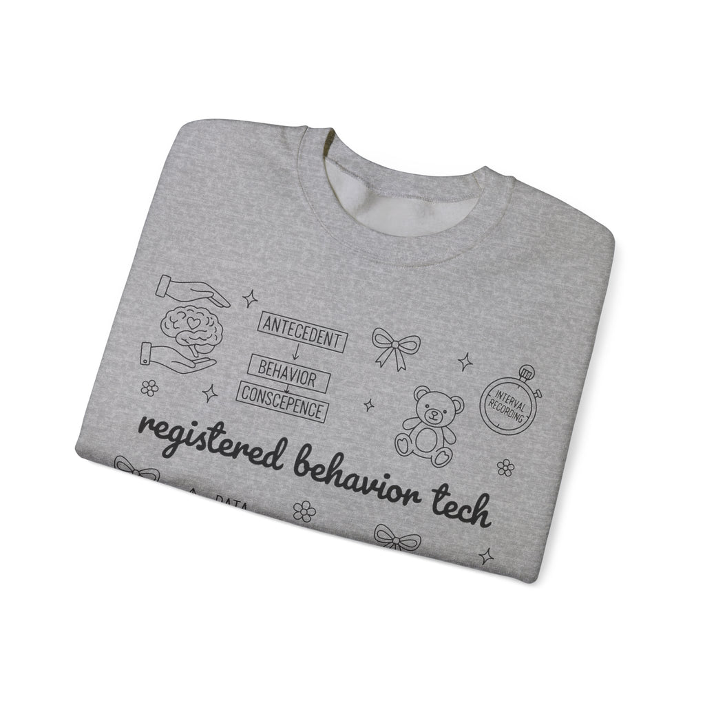 Registered Behavior Tech Sweatshirt, RBT Doodle Sweatshirt, ABA Therapist Gift, Behavior Analyst Sweatshirt, BCBA Appreciation Sweatshirt, A