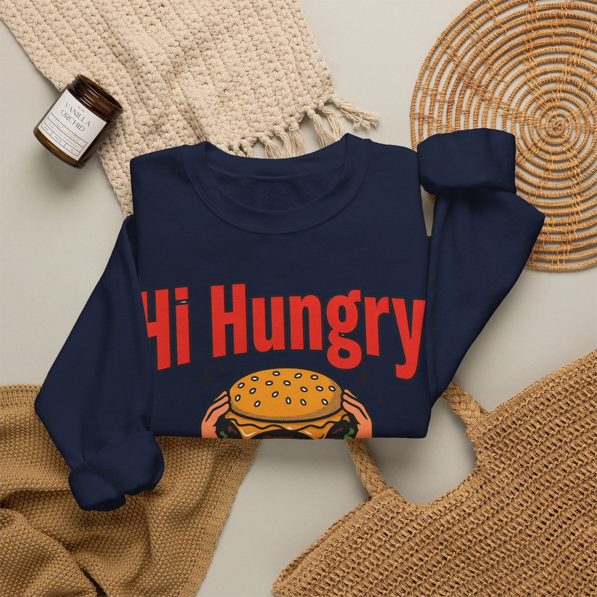 Funny Dad Sweatshirts Hi Hungry I'm Dad | Funny Dad Sweatshirt | Sarcastic Quote Sweatshirt | Gift