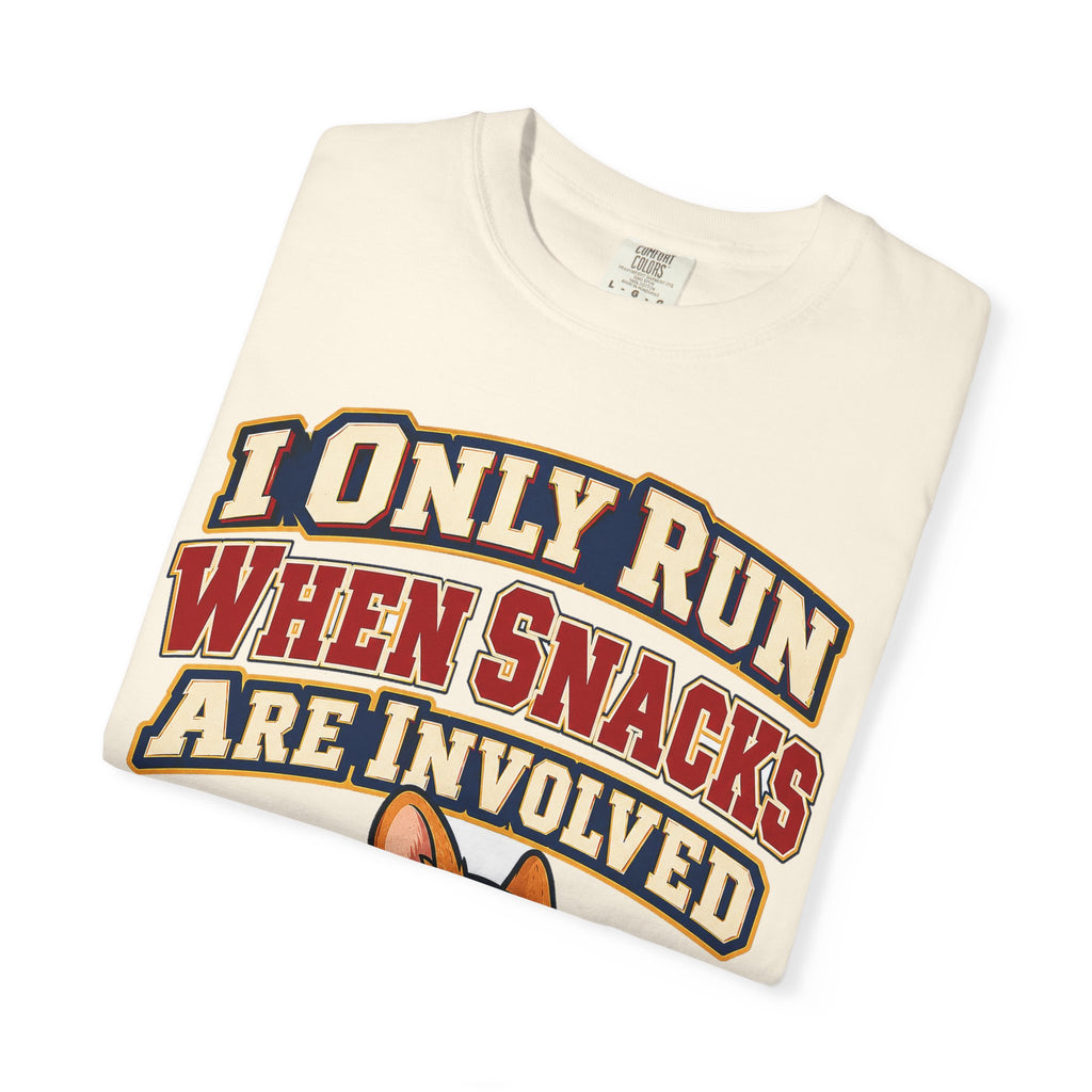 Funny Gym Shirt I Only Run When Snacks Are Involved Corgi Shirt, Funny Running Gift