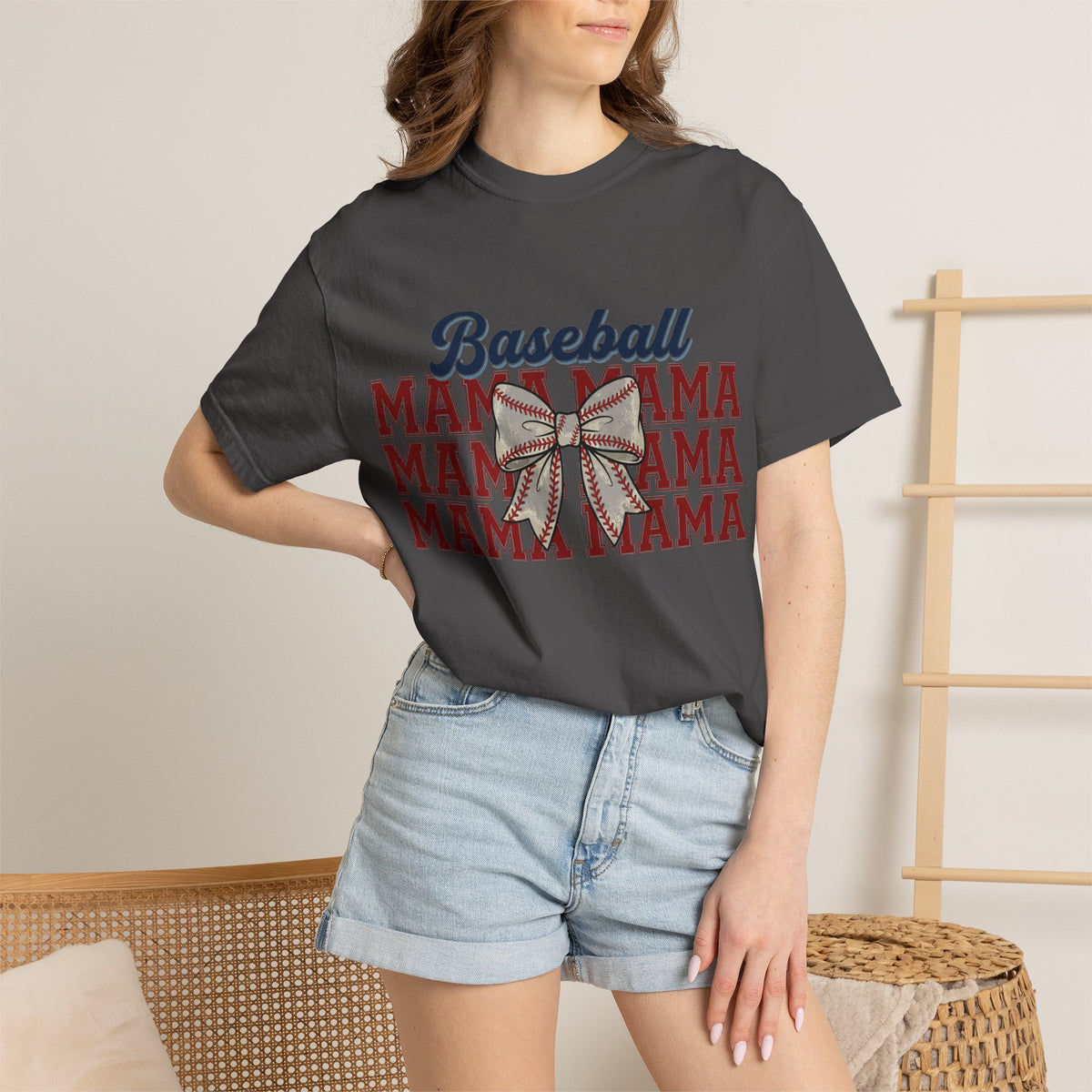 Baseball Mama Three Row Shirt, Varsity Repeat Mama Tee, Baseball Bow Mom Shirt, Little League Gift