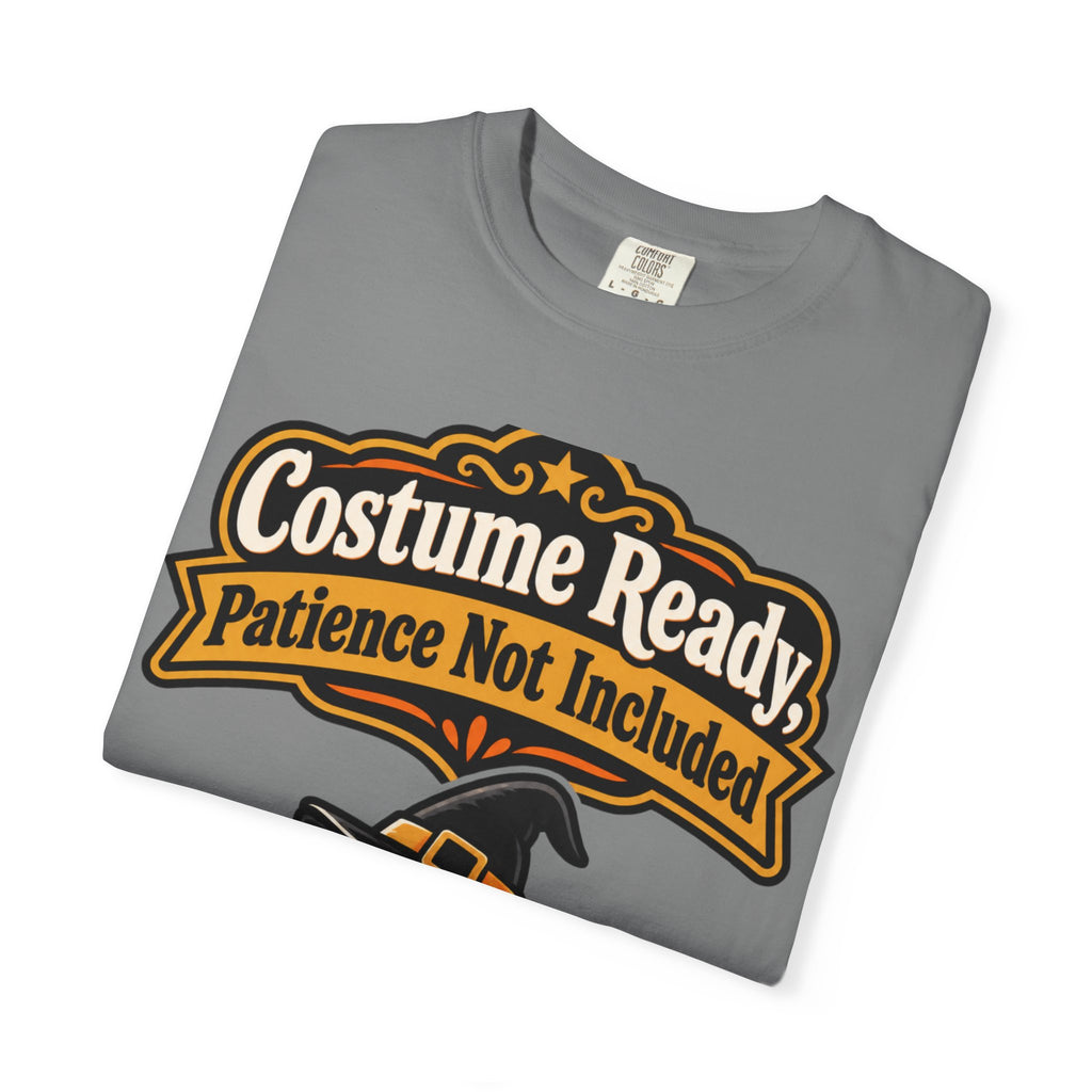 Costume Ready, Patience Not Included Halloween Shirt, Funny Black Cat Tee
