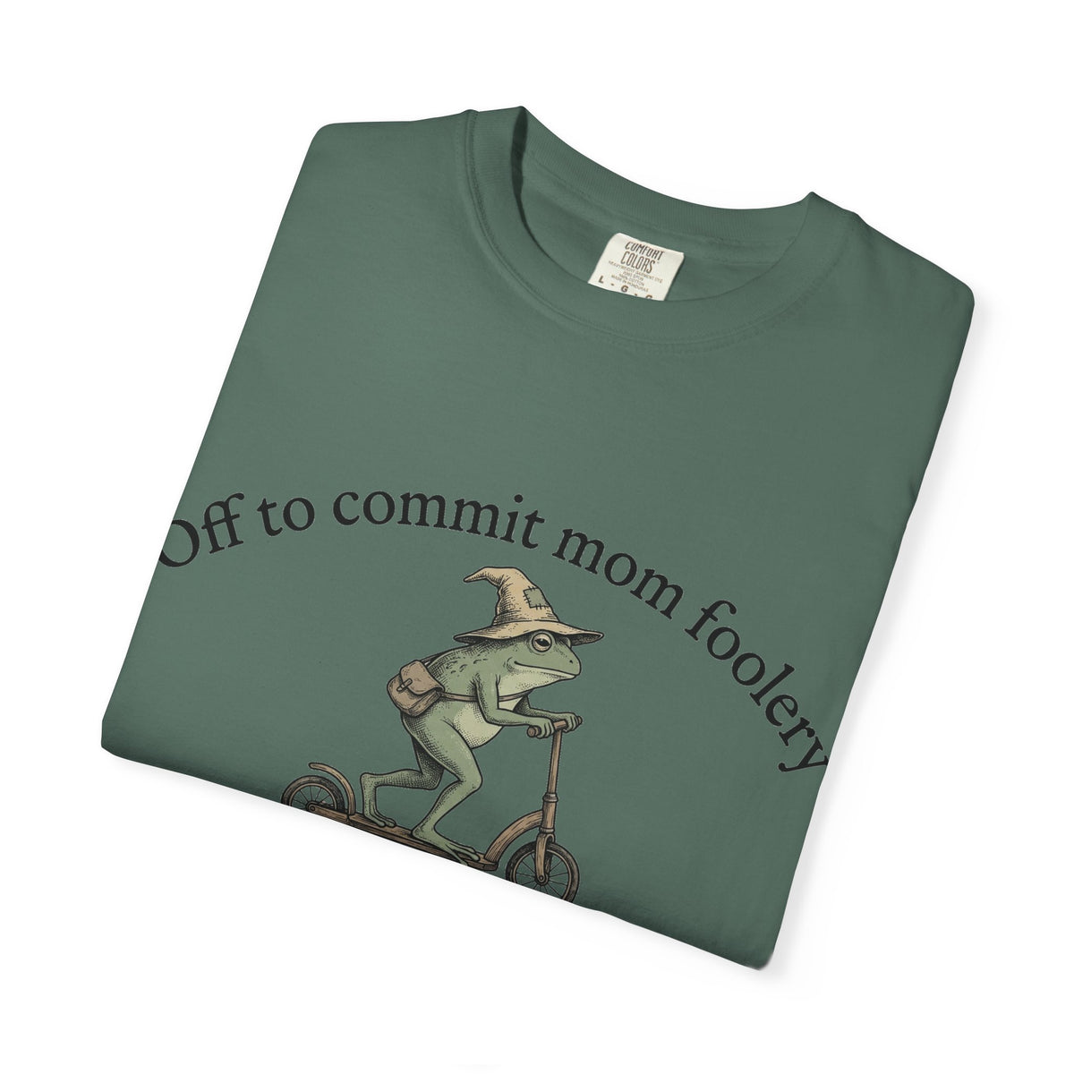 Off To Commit Mom Foolery Shirt, Funny Witch Frog Scooter Tee, Sarcastic Mom Shirt, Mom Humor Gift