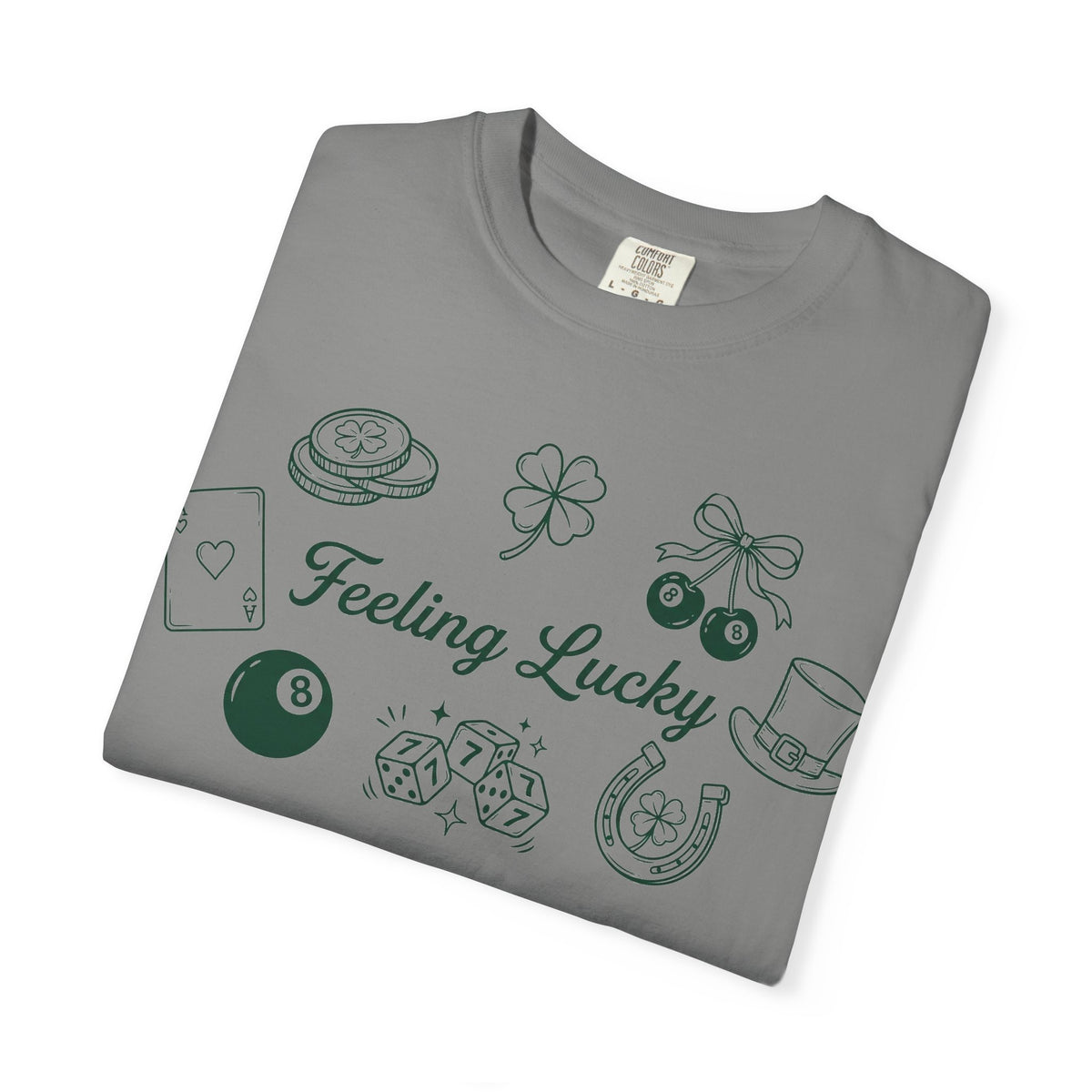 Feeling Lucky Wide Charms Shirt, St Patricks Clover Dice Tee, Green Luck Shirt, Irish Gift