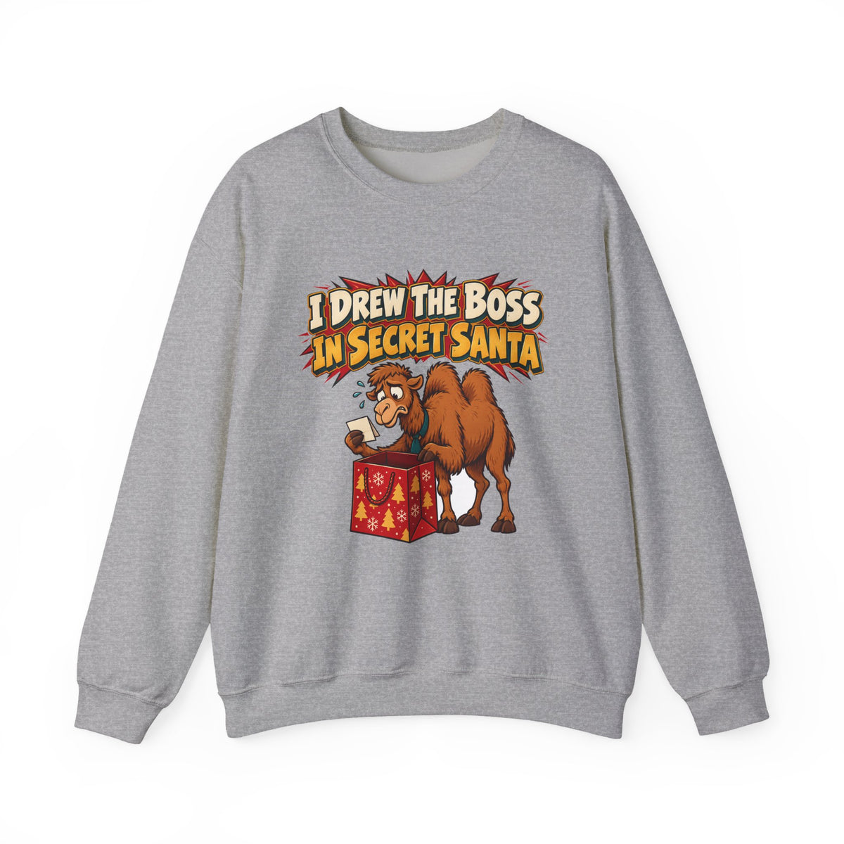 Funny Secret Santa Sweatshirt I Drew The Boss In Secret Santa Shirt, Funny Holiday Gift Tee, Christmas Gift Idea