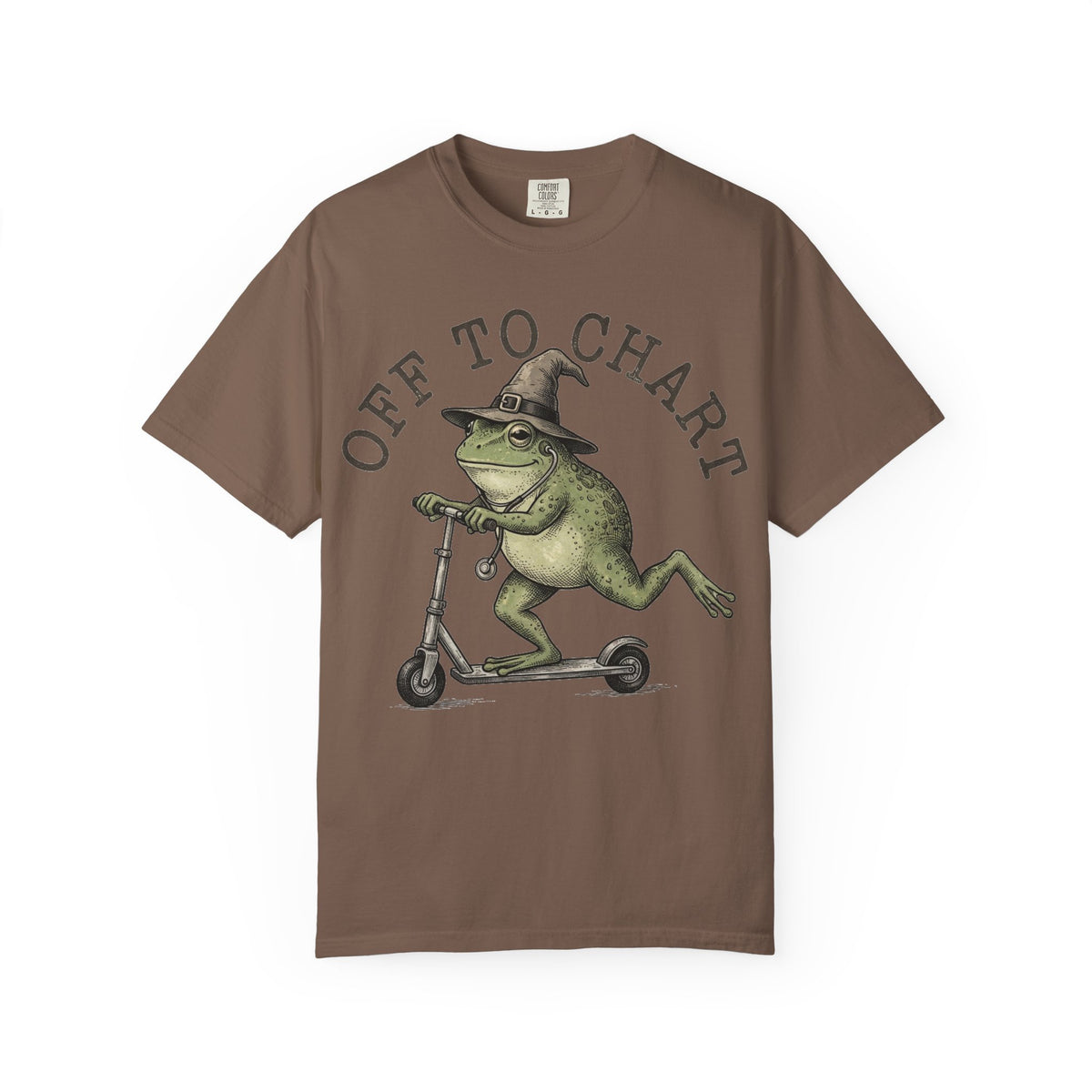 Off To Chart Bold Shirt, Engraved Frog Nurse Scooter Tee, Funny Night Shift Shirt, Nurse Gift