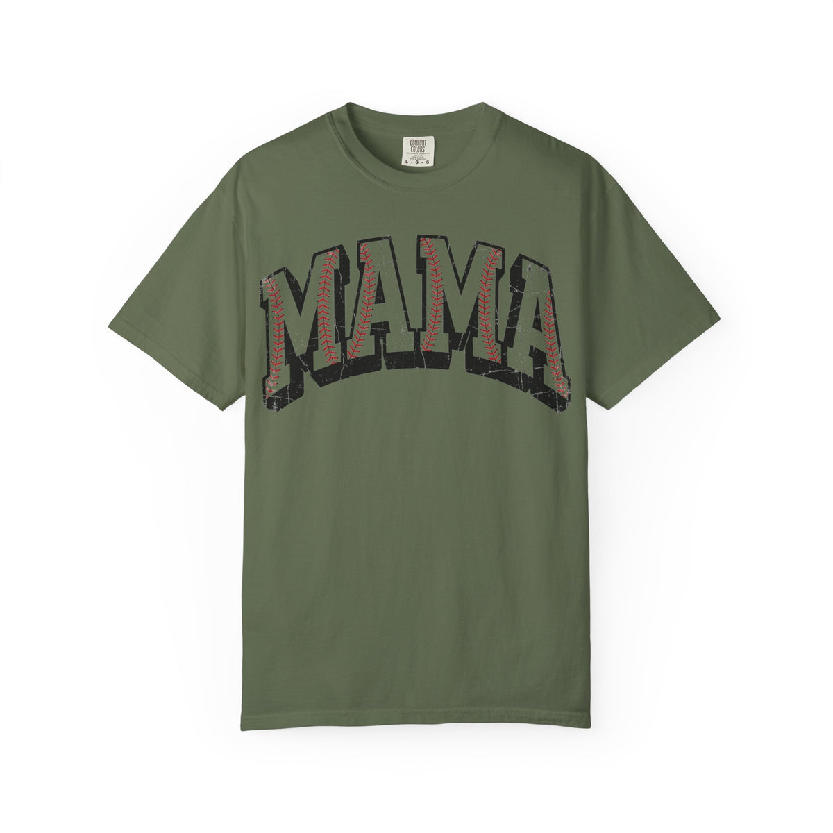Baseball Mama Shirt, Distressed Baseball Stitch Varsity Tee, Baseball Mom Shirt, Game Day Gift