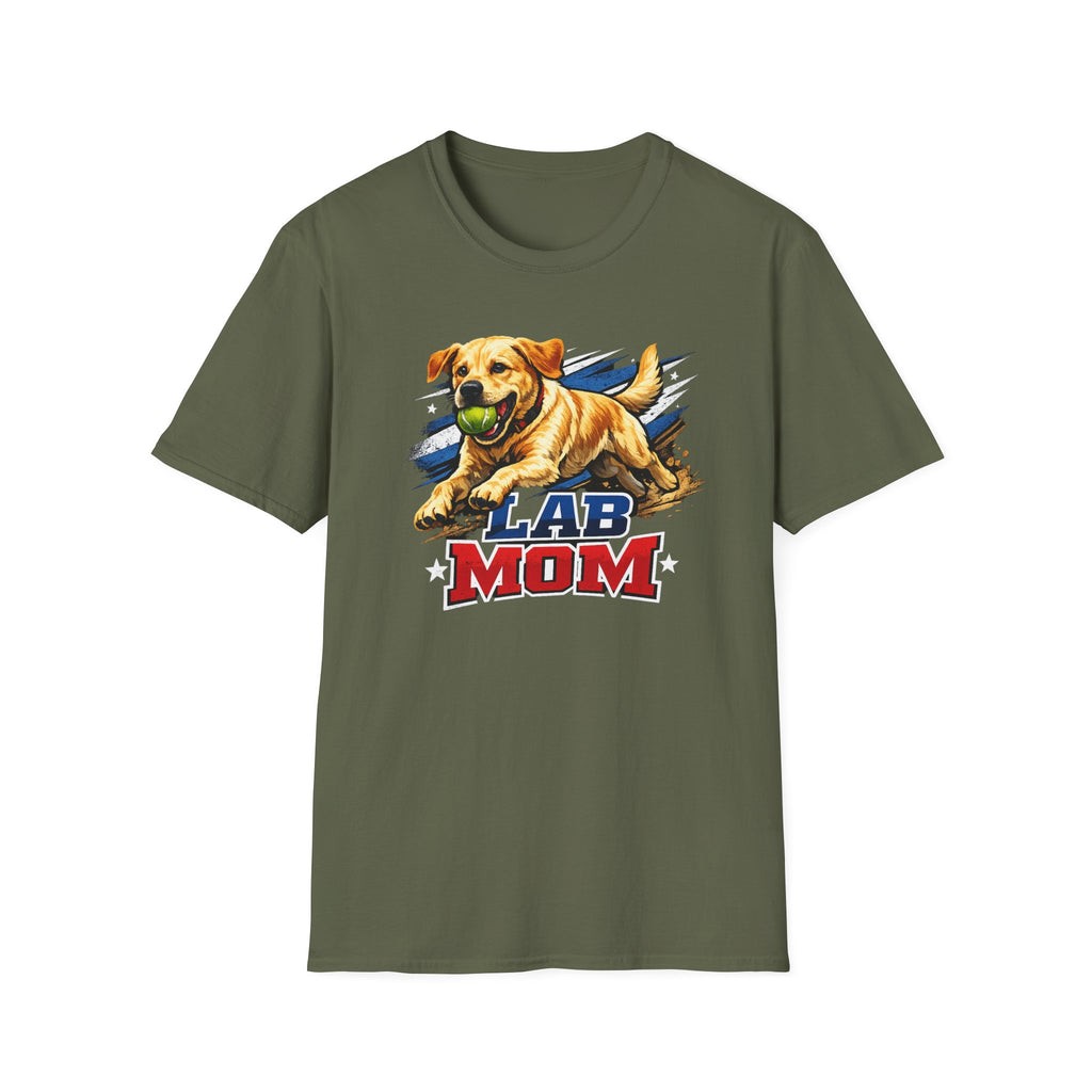 Lab Mom T-Shirt – Cute Yellow Labrador Graphic Tee for Dog Lovers