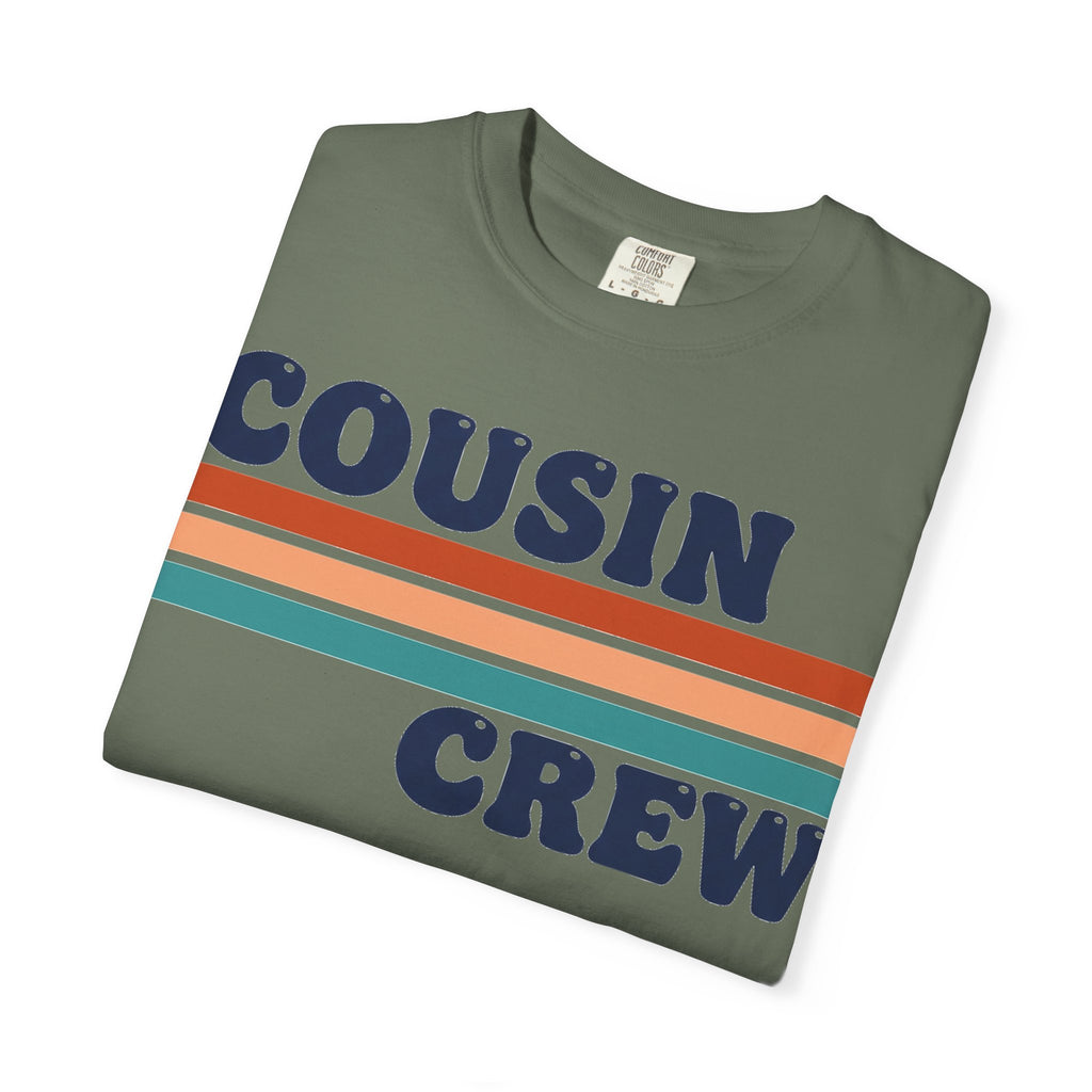 Cousin Crew Stacked Stripe Shirt, Vintage Stripe Family Tee, Matching Cousin Shirt, Reunion Gift