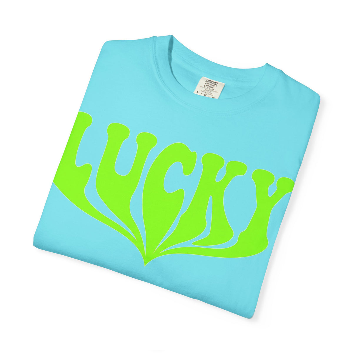Lucky Drippy Type Shirt, Neon Green Psychedelic Tee, Retro St Patricks Day Shirt, Rave Gift