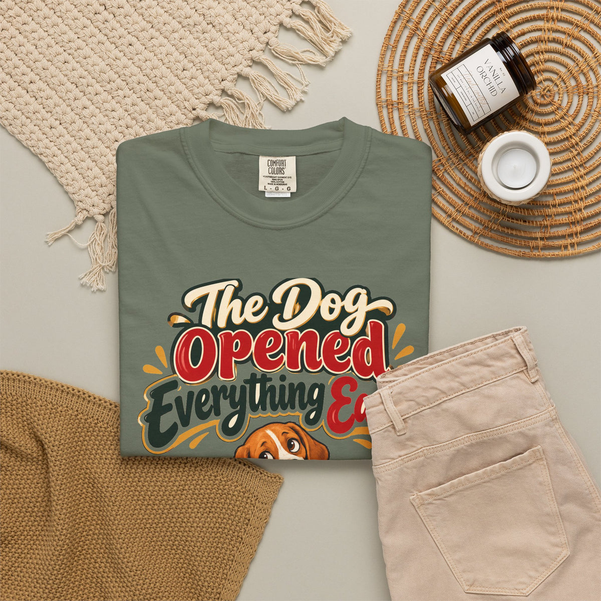 Funny Dog Mom Gift The Dog Opened Everything Early Shirt, Dog Lover Humor Shirt, Christmas Gift for Dog Dad Pet Parent