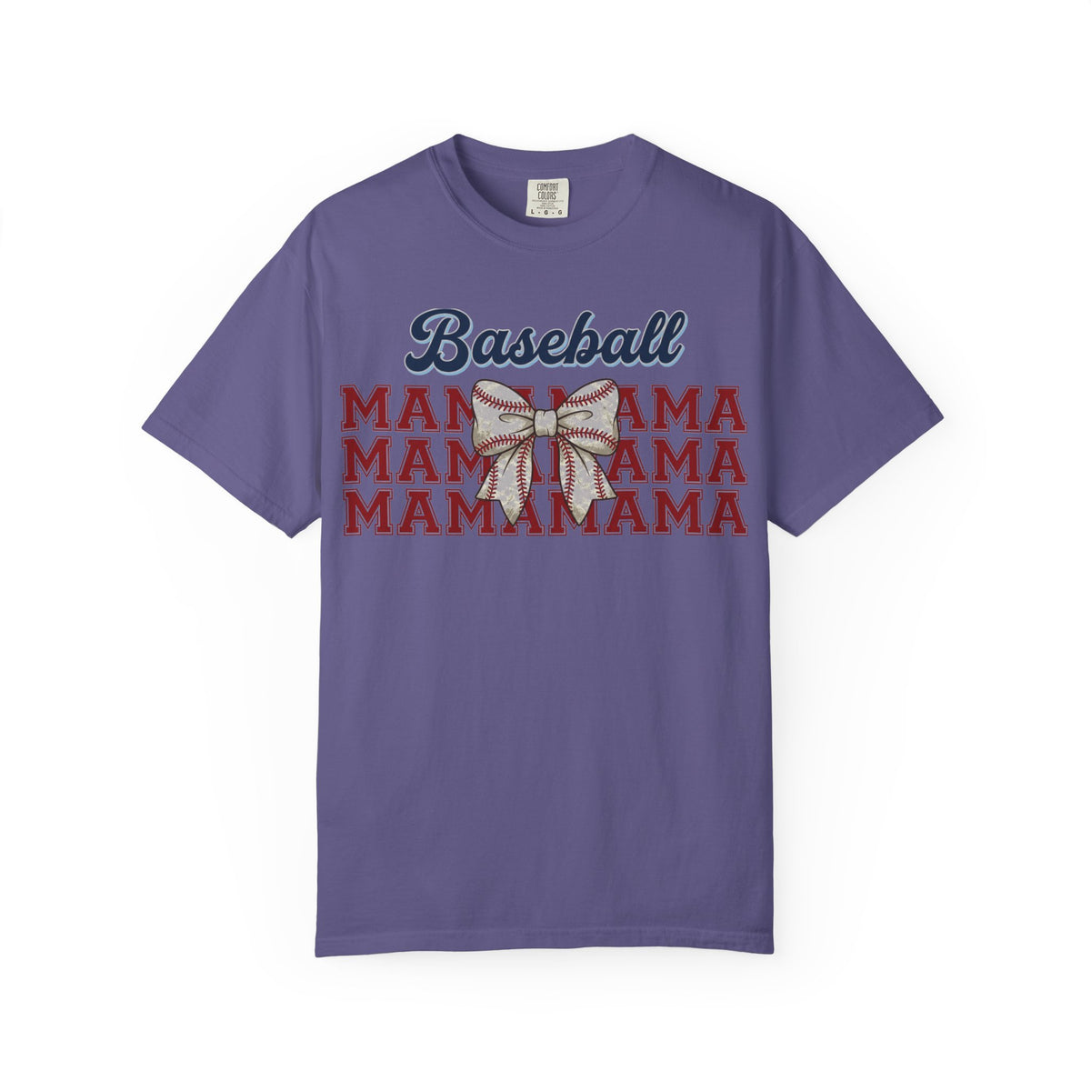 Baseball Mama Shirt, Stacked Varsity Mama Tee, Baseball Bow Mom Shirt, Game Day Baseball Mom Gift