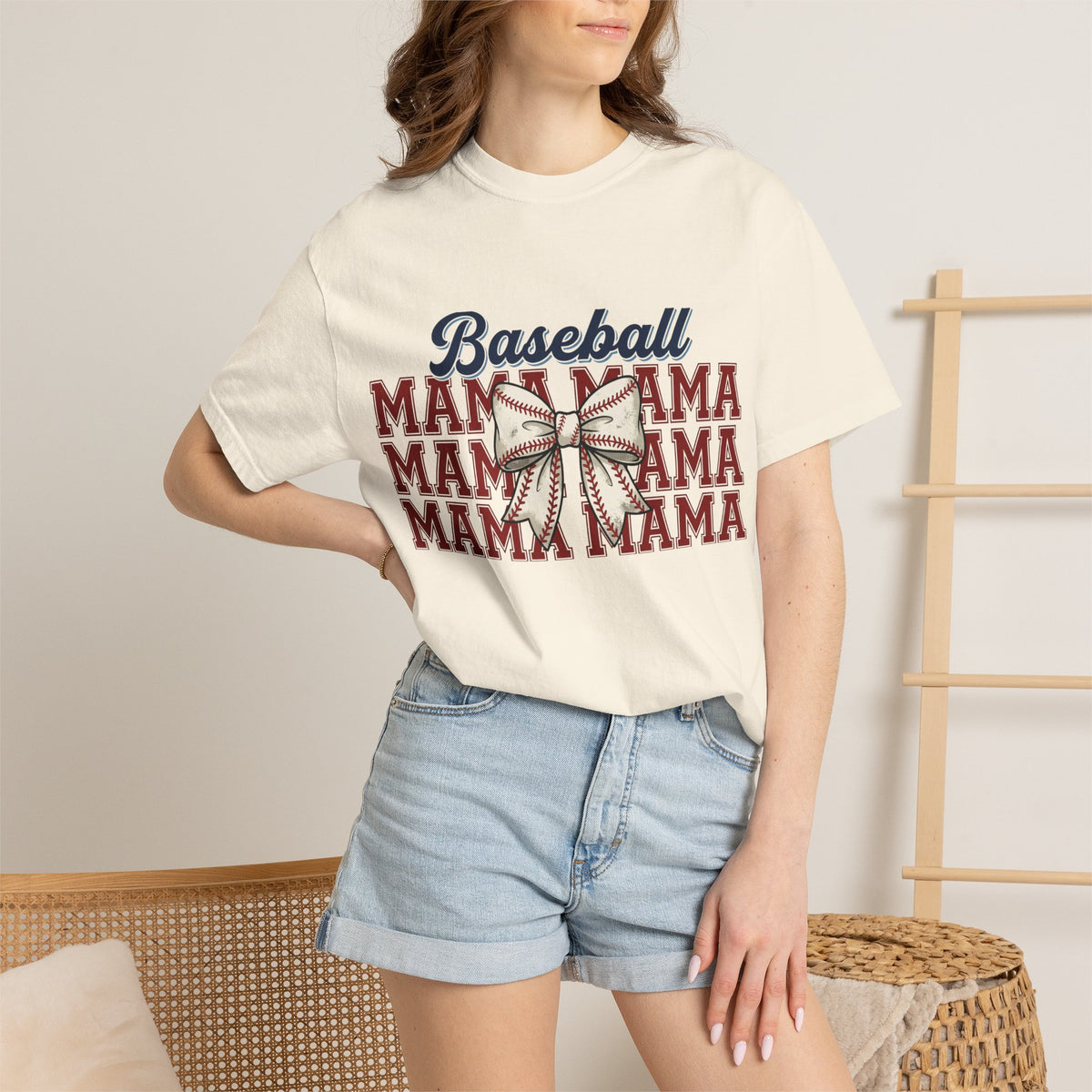 Baseball Mama Three Row Shirt, Varsity Repeat Mama Tee, Baseball Bow Mom Shirt, Little League Gift