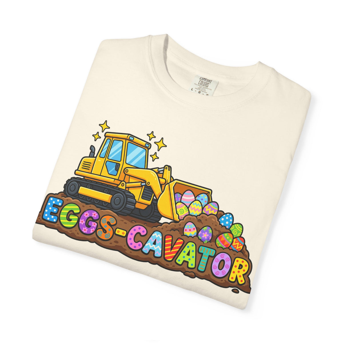 Eggs-Cavator Shirt, Funny Easter Digger Tee, Construction Easter Egg Shirt, Toddler Boy Easter Gift