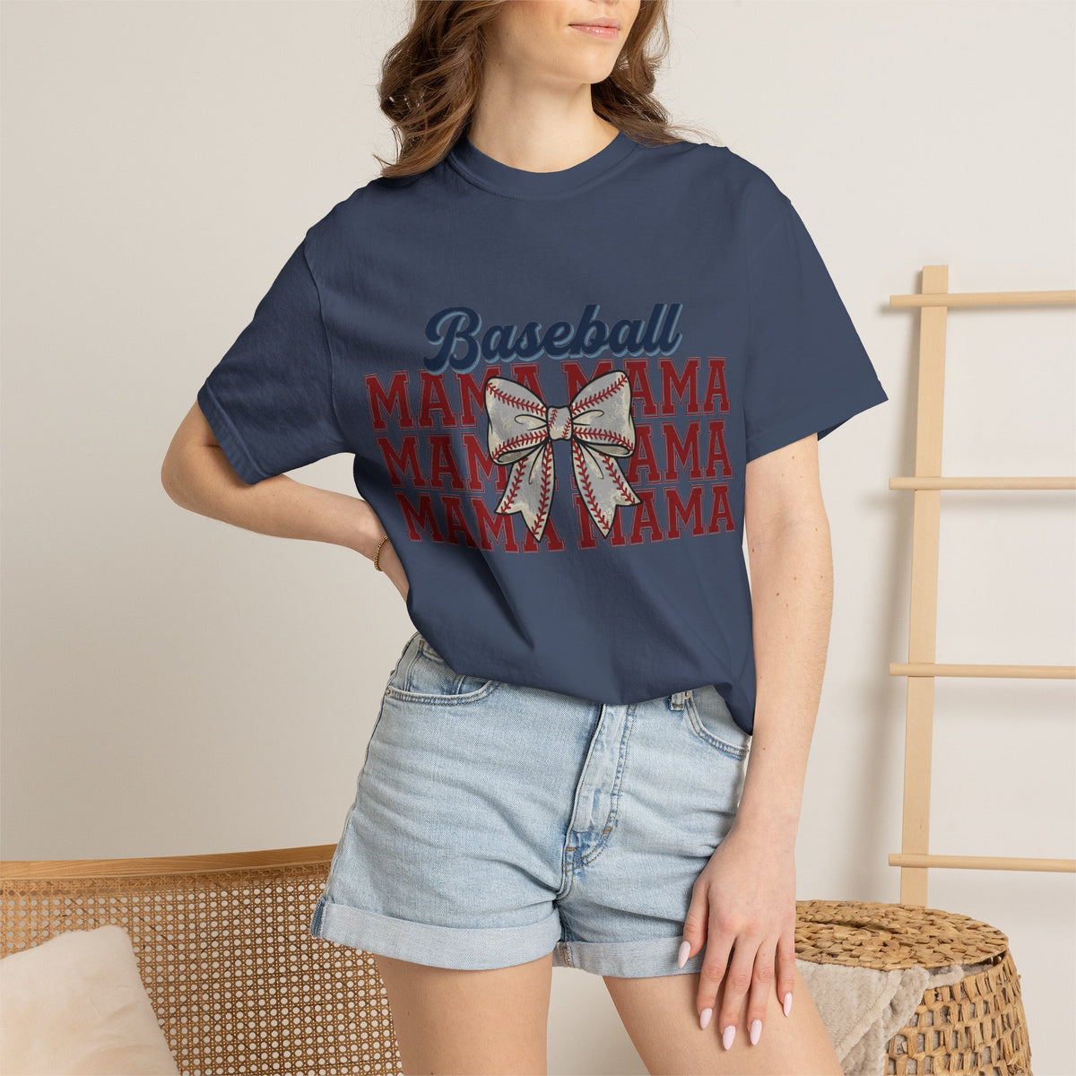Baseball Mama Three Row Shirt, Varsity Repeat Mama Tee, Baseball Bow Mom Shirt, Little League Gift