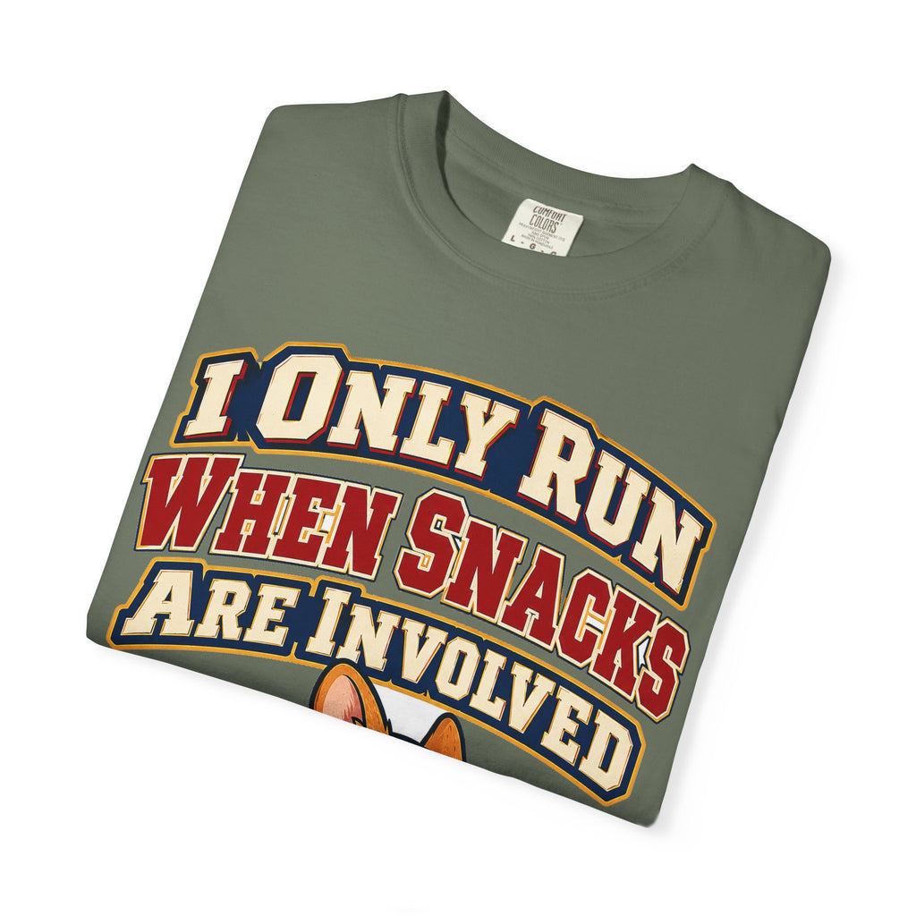 Funny Gym Shirt I Only Run When Snacks Are Involved Corgi Shirt, Funny Running Gift
