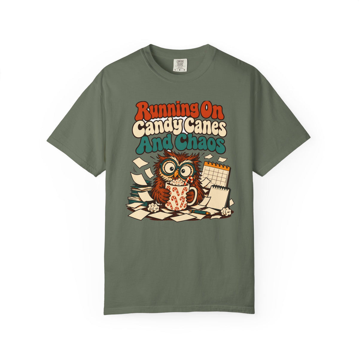 Funny Teacher Christmas Shirt Running On Candy Canes And Chaos Shirt, Funny Teacher Gift, Christmas Gift, Funny Shirt