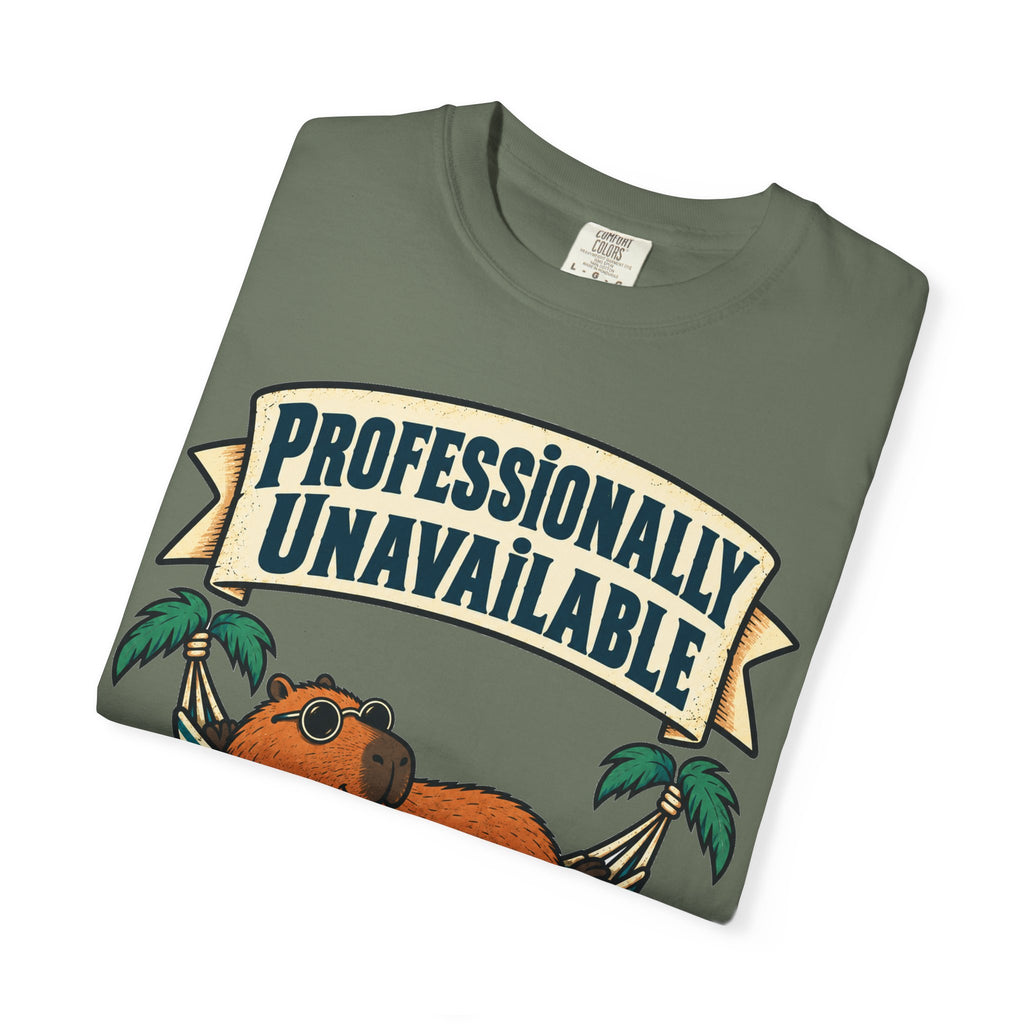 Funny Retirement Shirt Professionally Unavailable | Retired Cat Hammock Shirt | Retirement Gift For Him Her