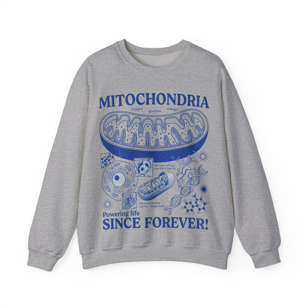 Mitochondria Powering Life Since Forever Sweatshirt, Retro Science Diagram Sweatshirt, Biology Teacher Gift, Science Nerd Sweatshirt, Cell B