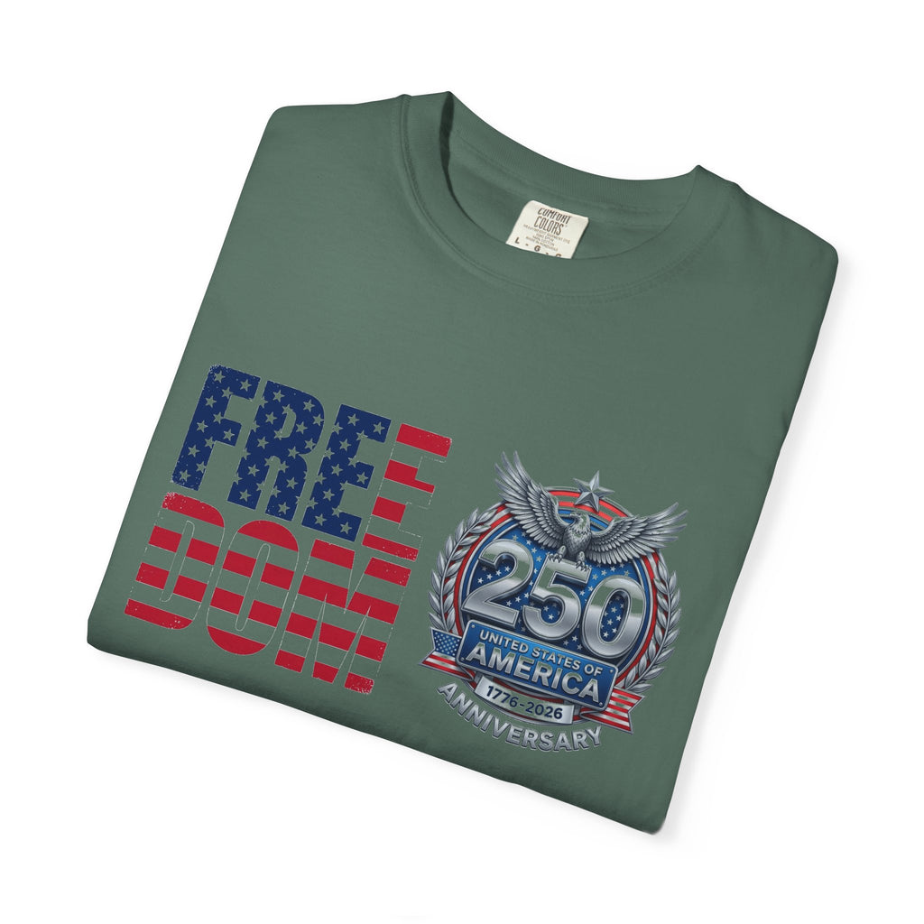 Freedom 250 Stacked Shirt, America Semiquincentennial Crest Tee, Patriotic 1776-2026 Shirt, July 4th Gift