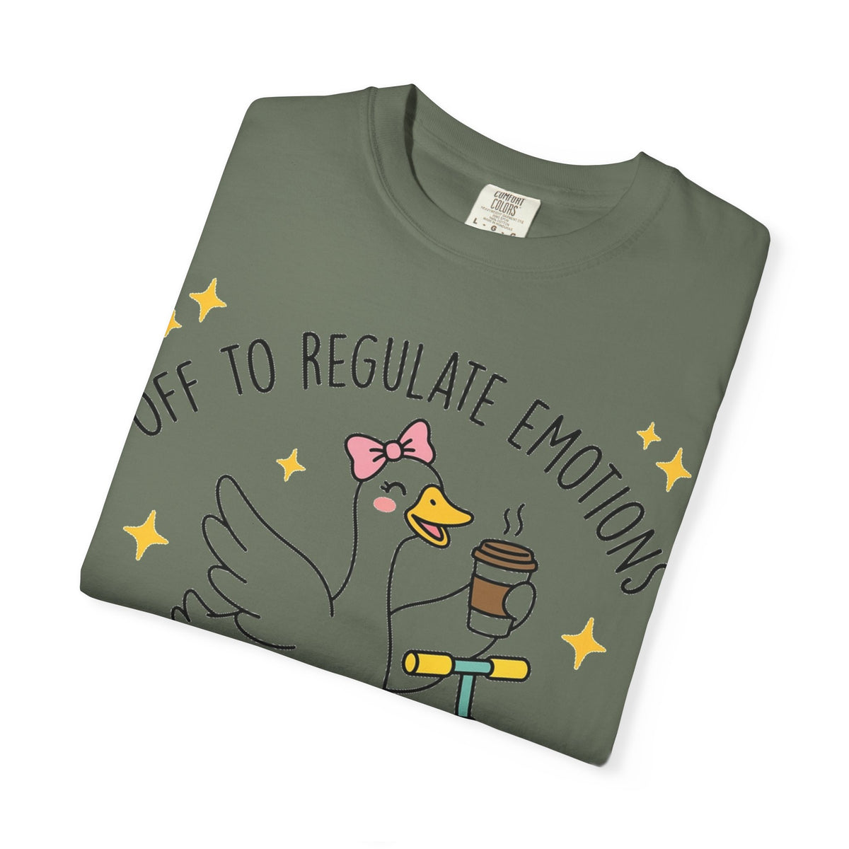 Off To Regulate Emotions Wide Shirt, Scooter Goose Coffee Tee, Funny Mental Health Shirt, Counselor Gift