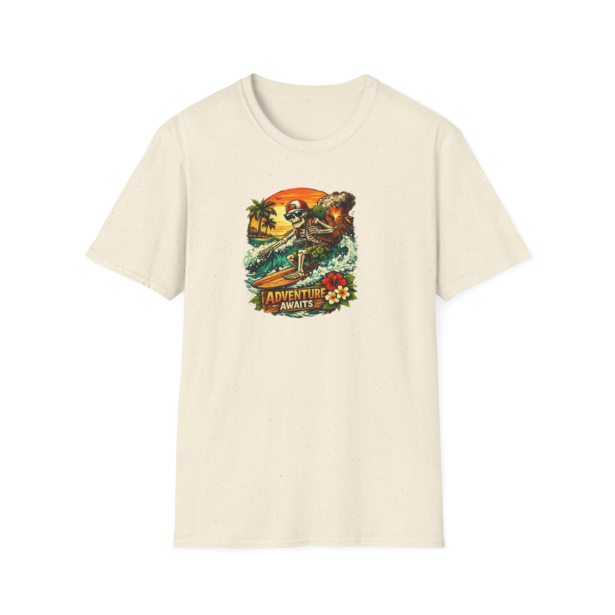 Adventure Awaits Shirt, Retro Dinosaur Outdoor Tee, Explorer Gift
