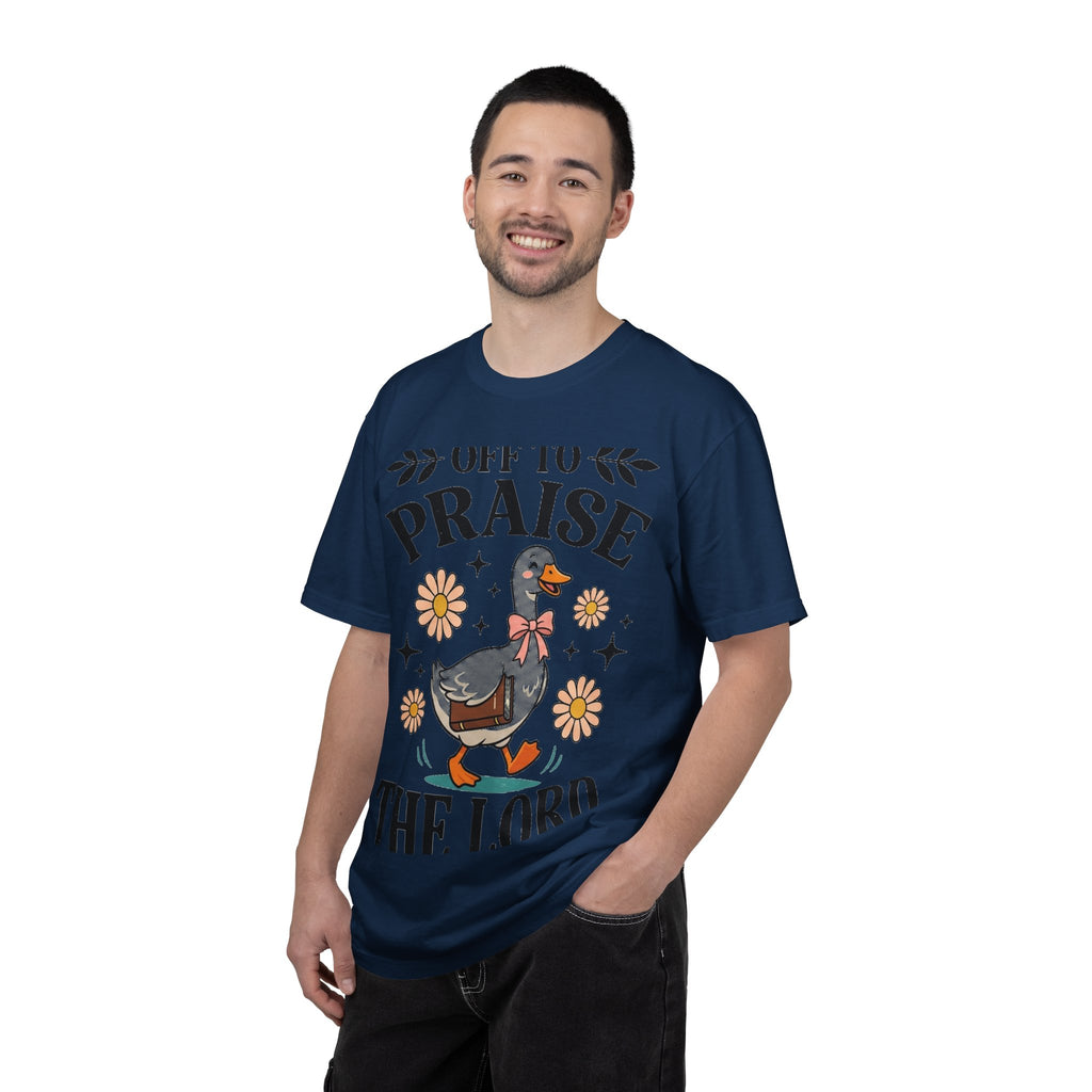 Off To Praise The Lord Shirt, Funny Christian Goose Tee, Daisy Church Shirt, Faith Gift