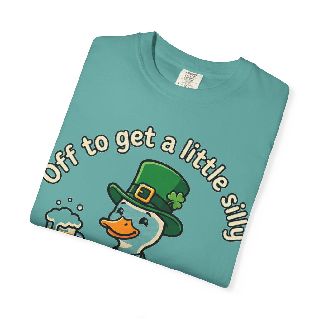 Off To Get A Little Silly Bold Shirt, Leprechaun Duck Beer Tee, Funny St Patricks Day Shirt, Irish Gift