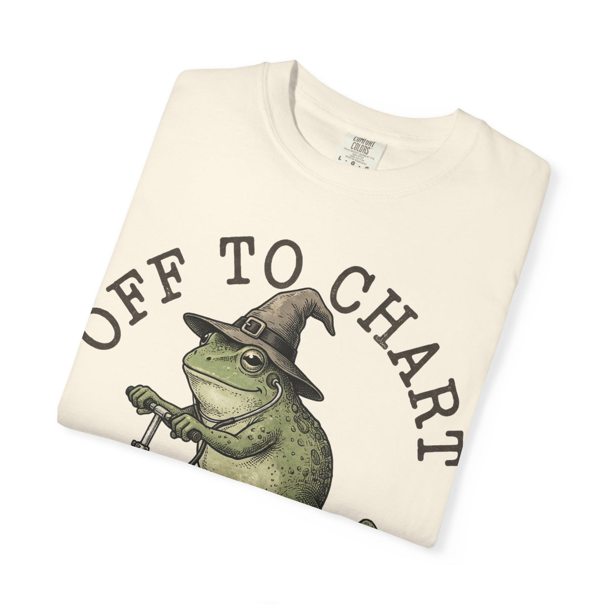 Off To Chart Bold Shirt, Engraved Frog Nurse Scooter Tee, Funny Night Shift Shirt, Nurse Gift