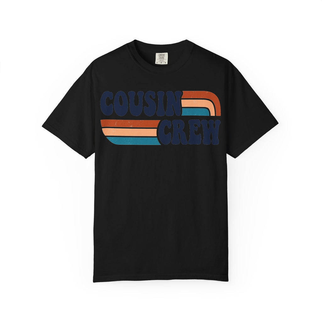 Cousin Crew Rainbow Stripe Shirt, Retro Family Reunion Tee, Matching Cousins Shirt, Family Gift