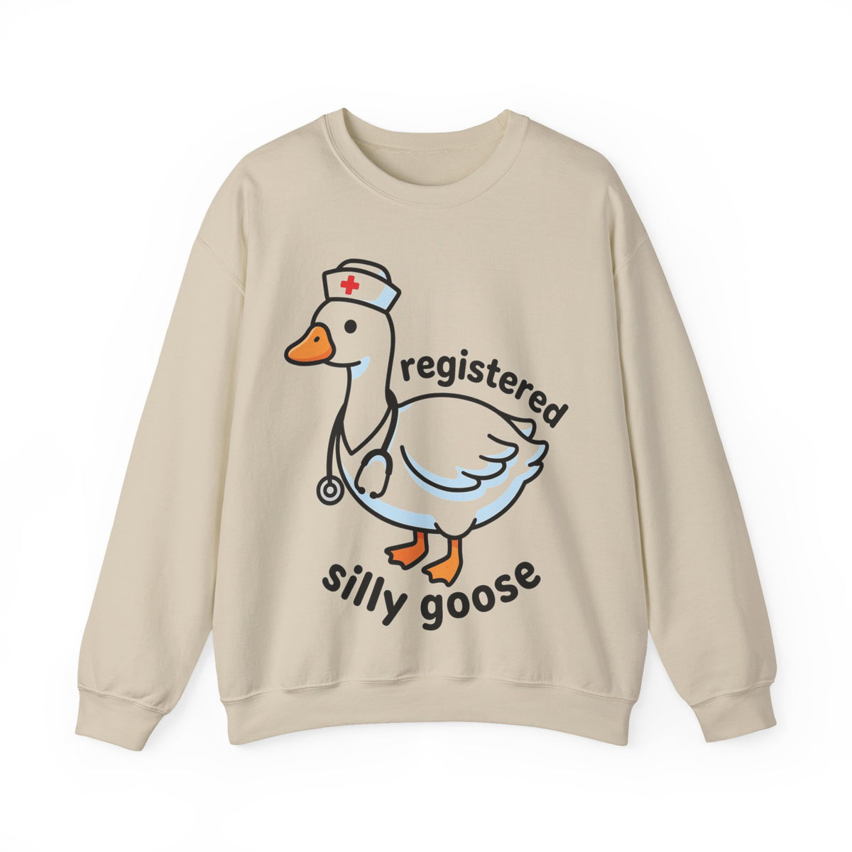 Registered Silly Goose Nurse Sweatshirt, Kawaii Goose Nurse Sweatshirt, Funny Nurse Gift, Cute RN Sweatshirt, Nursing Student Graduation Gif