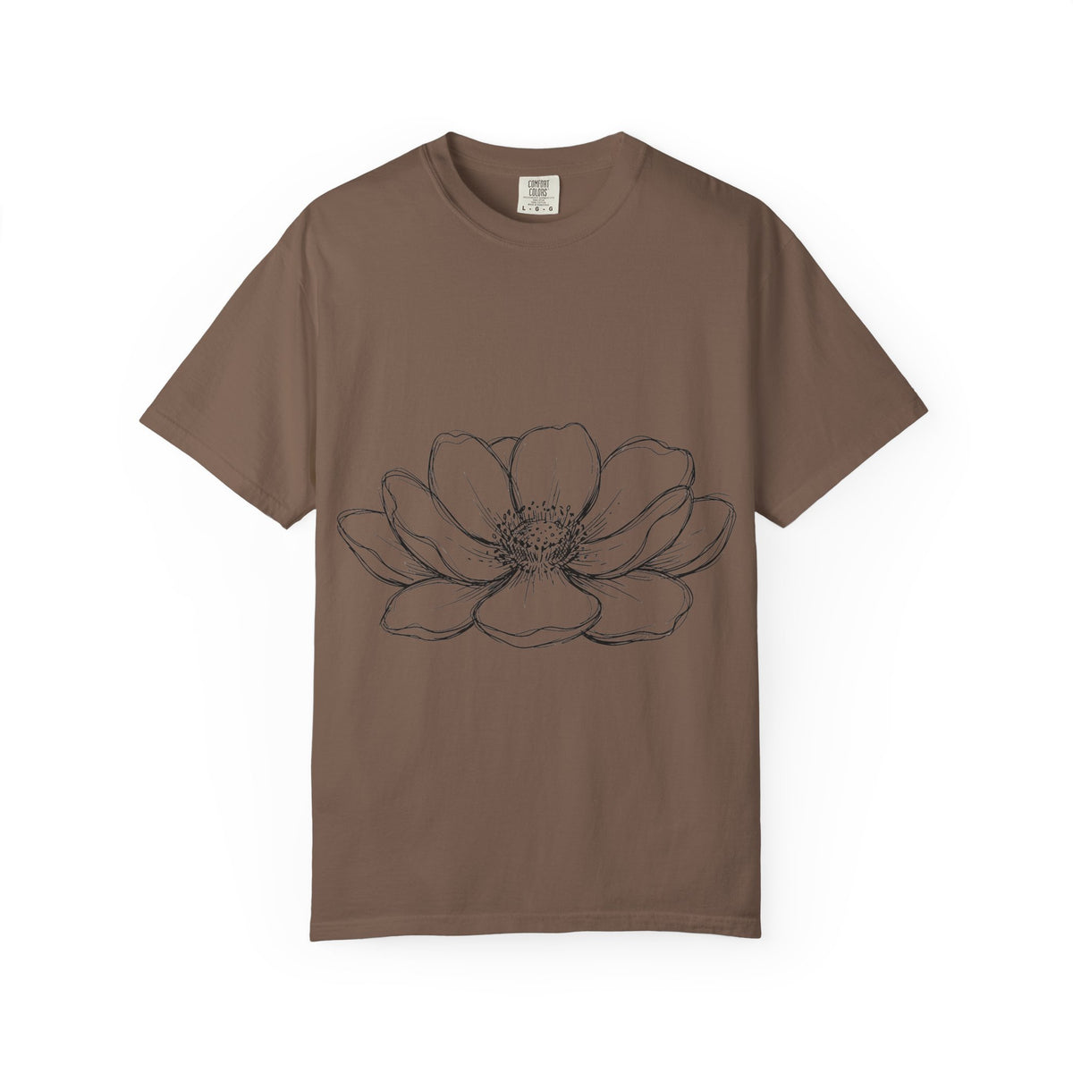 Anemone Flower Line Art Shirt, Minimal Botanical Drawing Tee, Single Bloom Shirt, Plant Lover Gift