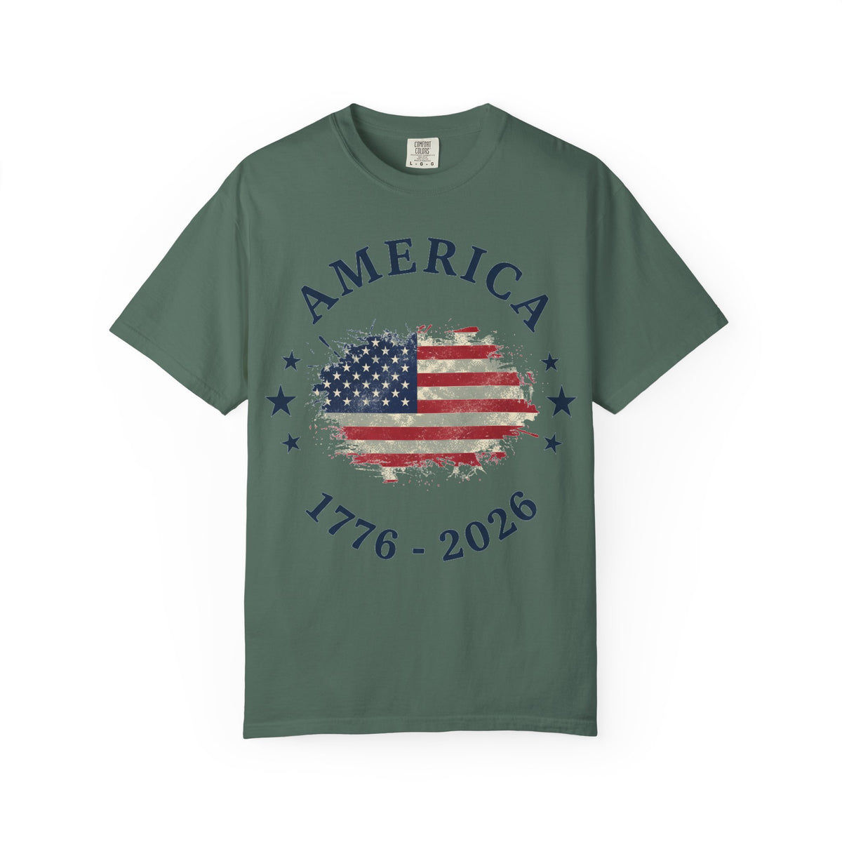 America 1776 2026 Arched Shirt, Vintage Flag Splash Tee, Patriotic Americana Shirt, Independence Day Gift