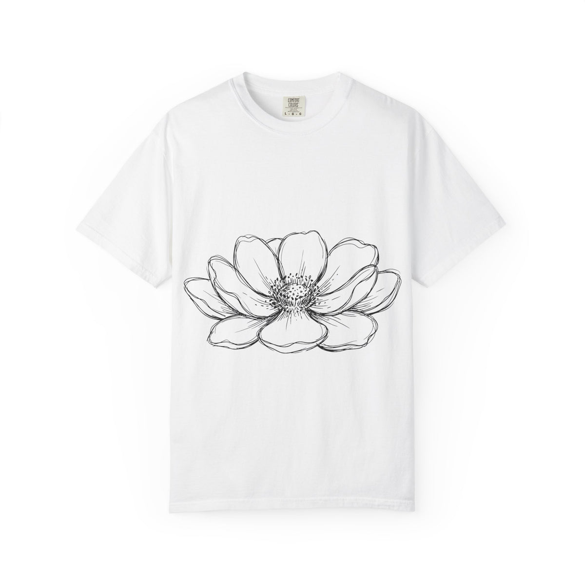 Anemone Flower Line Art Shirt, Minimal Botanical Drawing Tee, Single Bloom Shirt, Plant Lover Gift