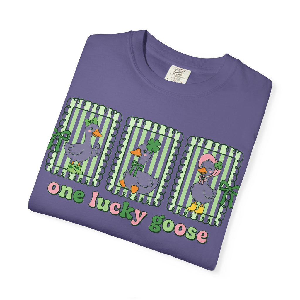 One Lucky Goose Framed Panels Shirt, Irish Goose Trio Tee, St Patricks Day Shirt, Funny Gift