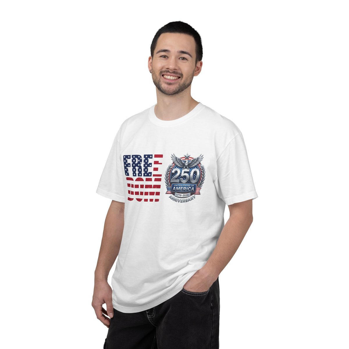 Freedom 250 Stacked Shirt, America Semiquincentennial Crest Tee, Patriotic 1776-2026 Shirt, July 4th Gift