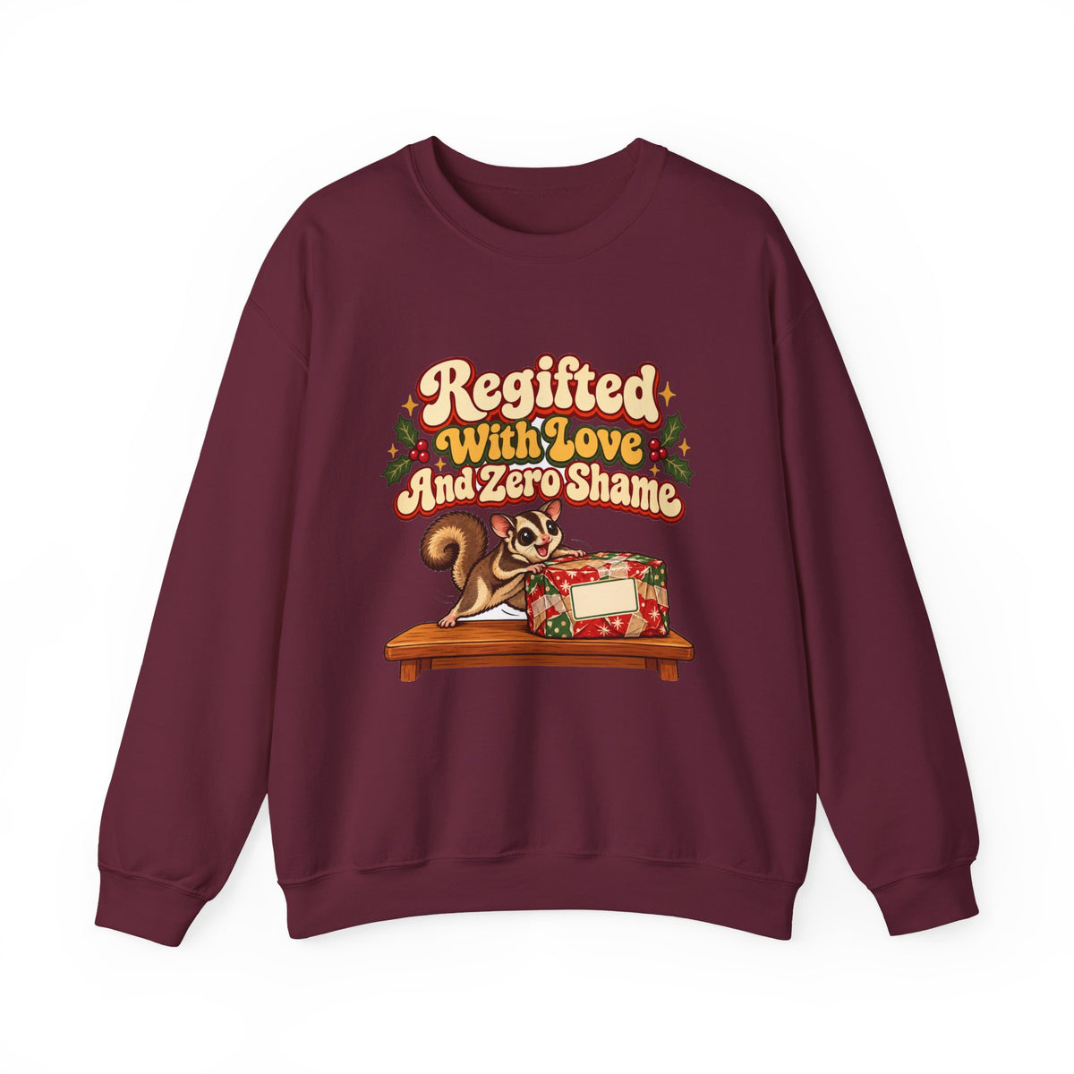 Funny White Elephant Sweatshirt Regifted With Love And Zero Shame Shirt, Funny Holiday Gift Tee, Christmas Gift Idea