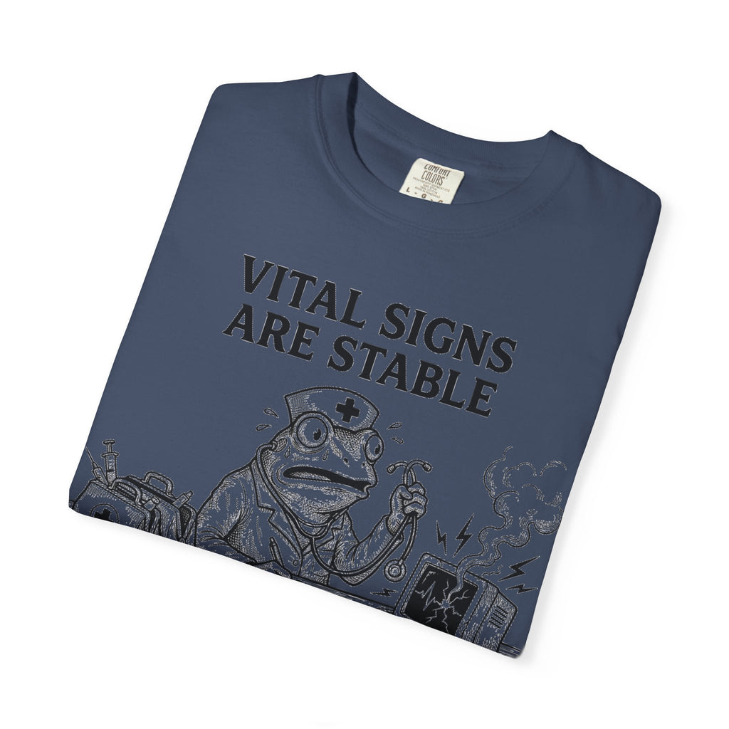 Vital Signs Are Stable I Am Not Shirt, Funny Nurse Frog Tee, Burnt Out RN Shirt, Night Shift Gift