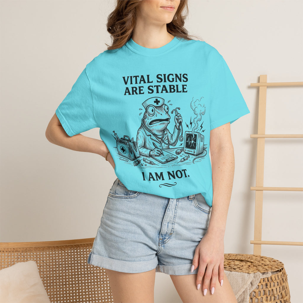 Vital Signs Are Stable I Am Not Shirt, Funny Nurse Frog Tee, Burnt Out RN Shirt, Night Shift Gift
