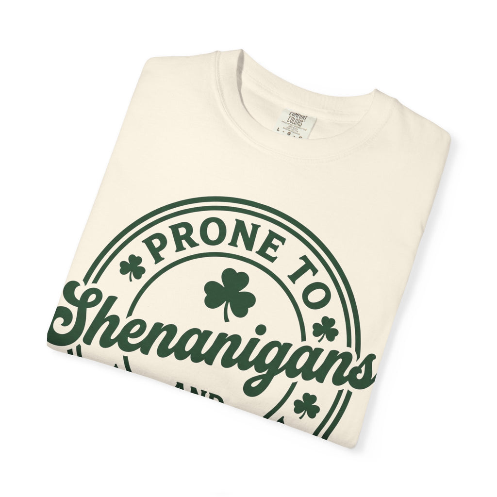 Prone To Shenanigans And Malarkey Bold Shirt, Irish Stamp Badge Tee, Funny St Patricks Shirt, Irish Gift