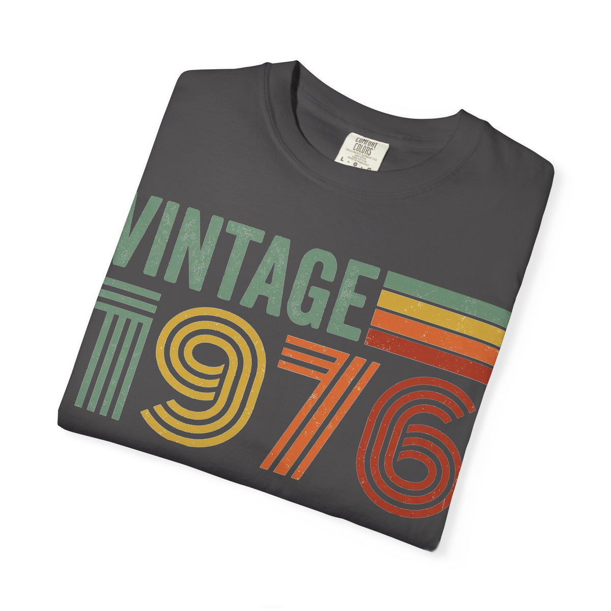 Vintage 1976 Wide Shirt, Retro Striped Birth Year Tee, 50th Birthday Shirt, 1976 Gift