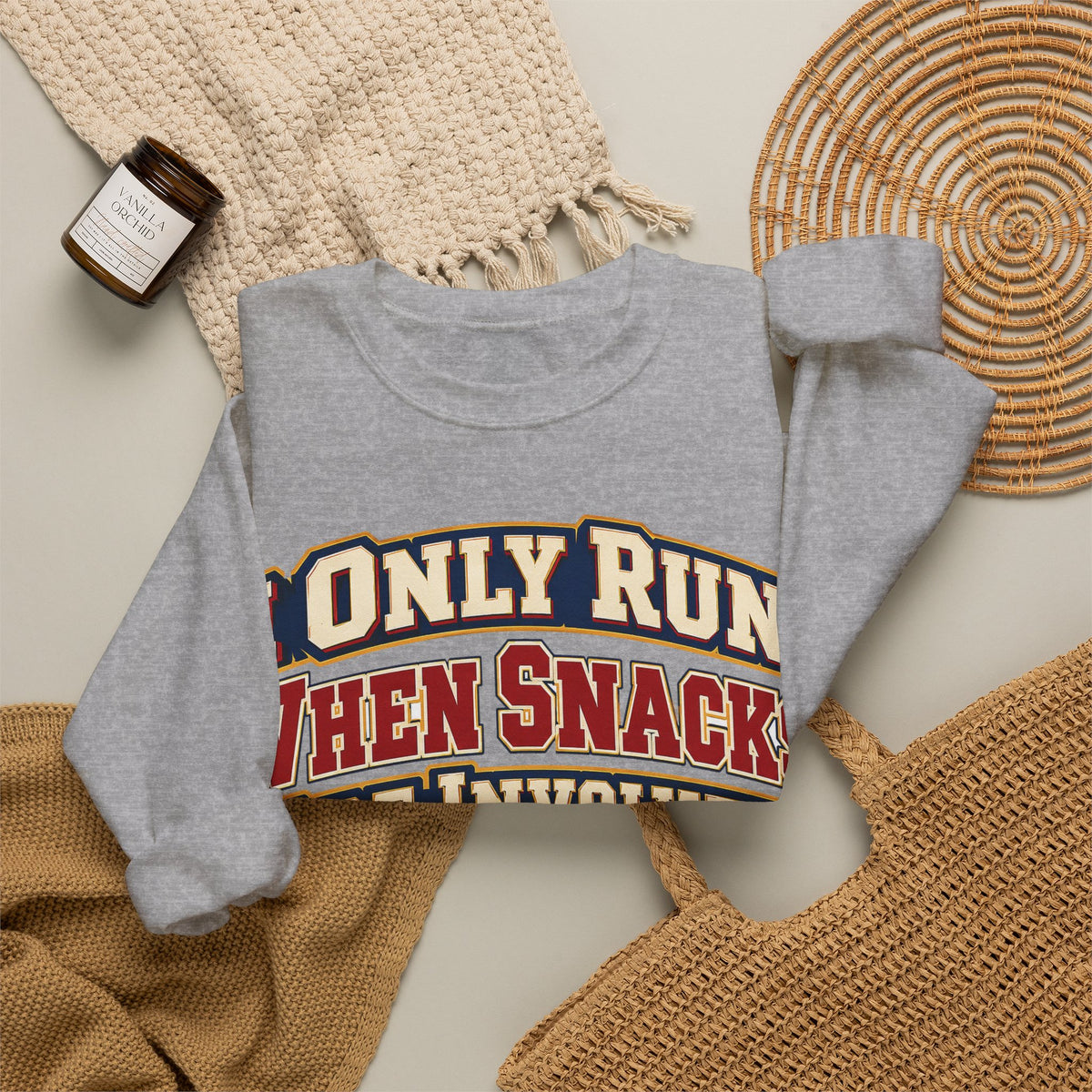 Funny Gym Sweatshirt I Only Run When Snacks Are Involved Corgi Sweatshirt, Funny Running Gift