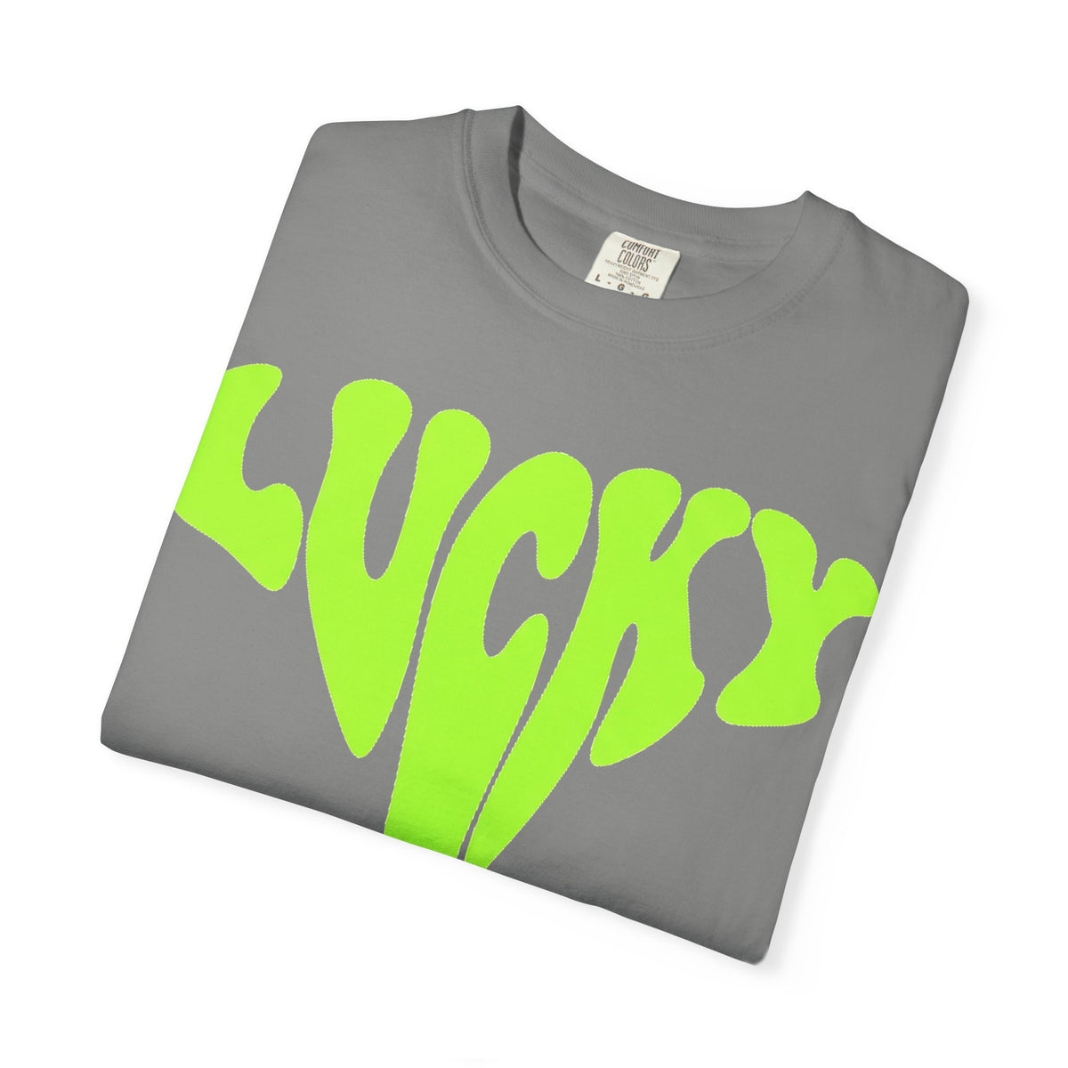 Lucky Drip Shirt, Neon Psychedelic Lettering Tee, Trippy St Patricks Day Shirt, Rave Gift