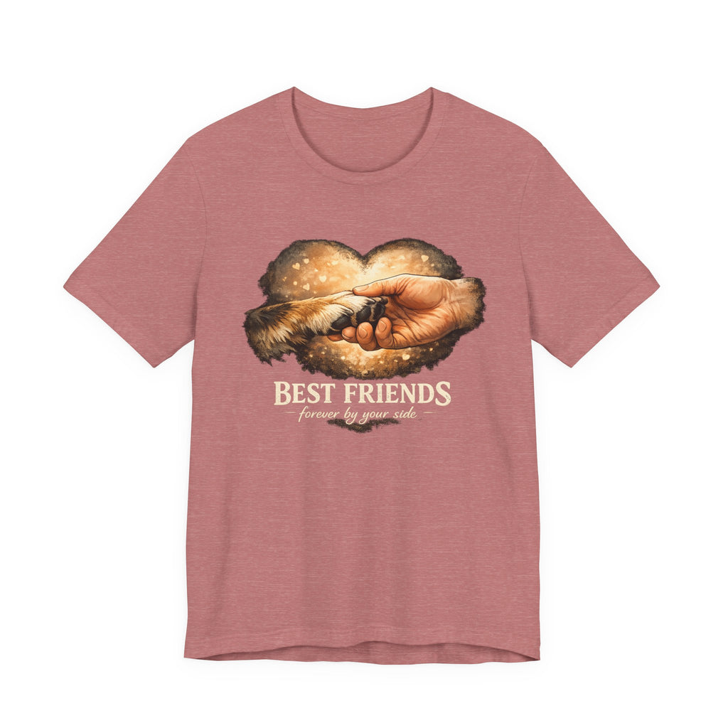 Best Friends Paw & Human T-Shirt — "Best Friends" Pet Lover Tee